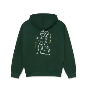 Polar Dave Dual Living Hoodie - Dark Green Brushed Fleece