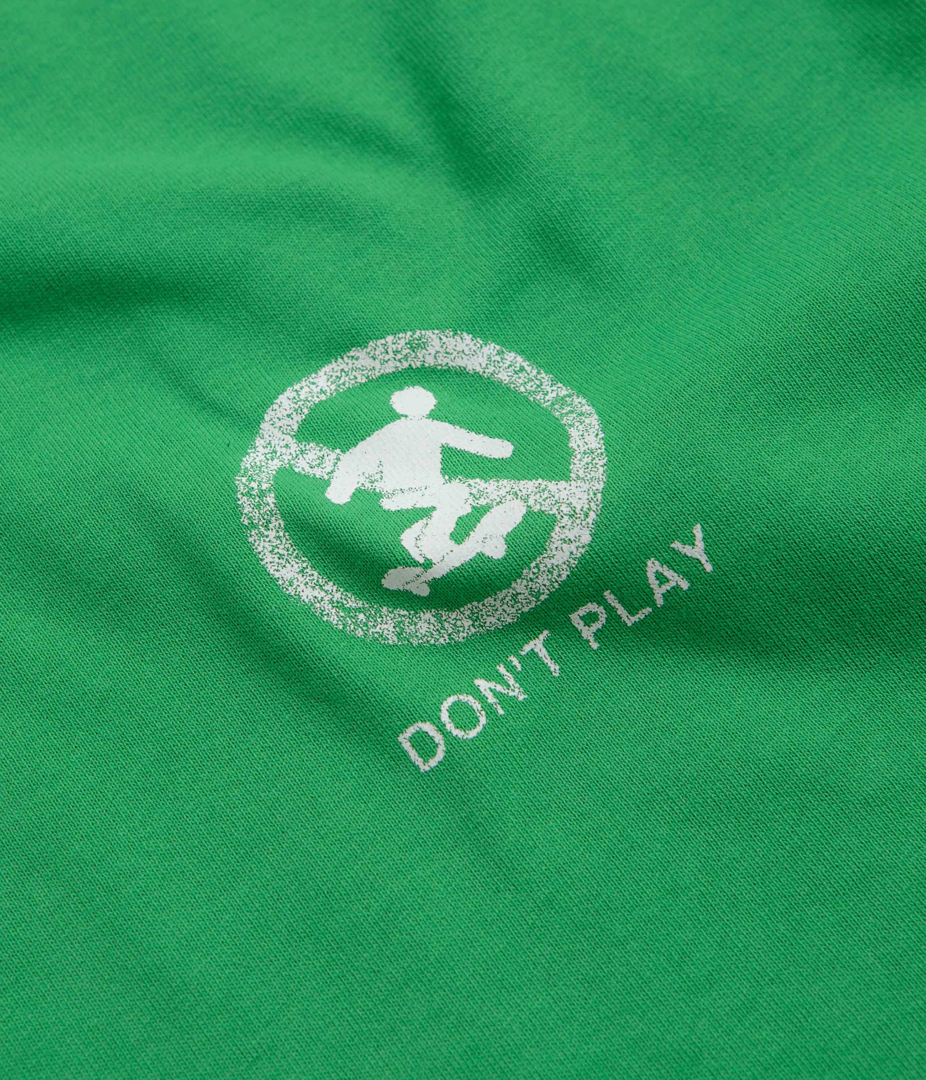 Stylish Lace Polar Don't Play T-Shirt - Kelly Green