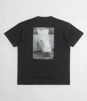 silk shirt Polar Horse Hand T-Shirt - Silver Black