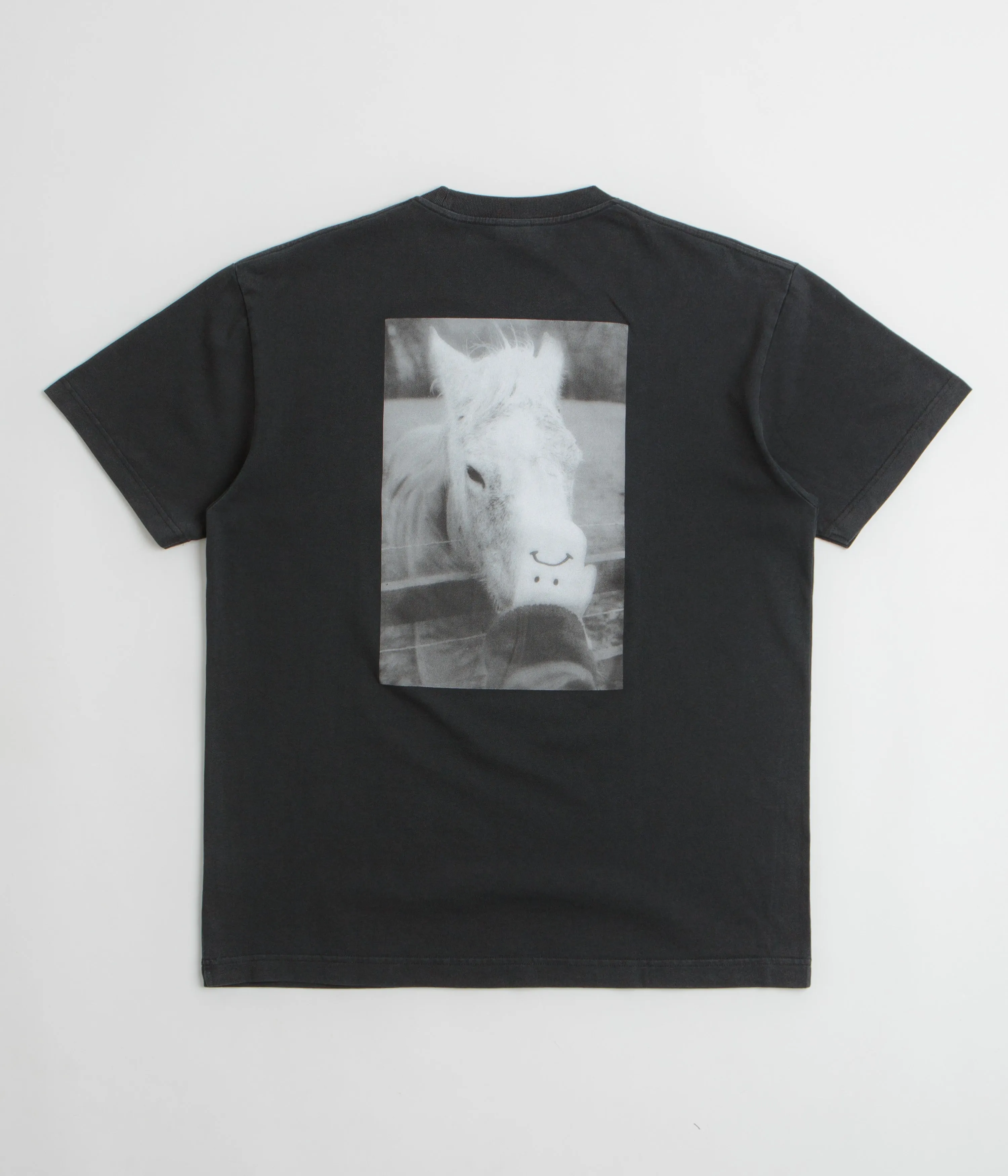 silk shirt Polar Horse Hand T-Shirt - Silver Black
