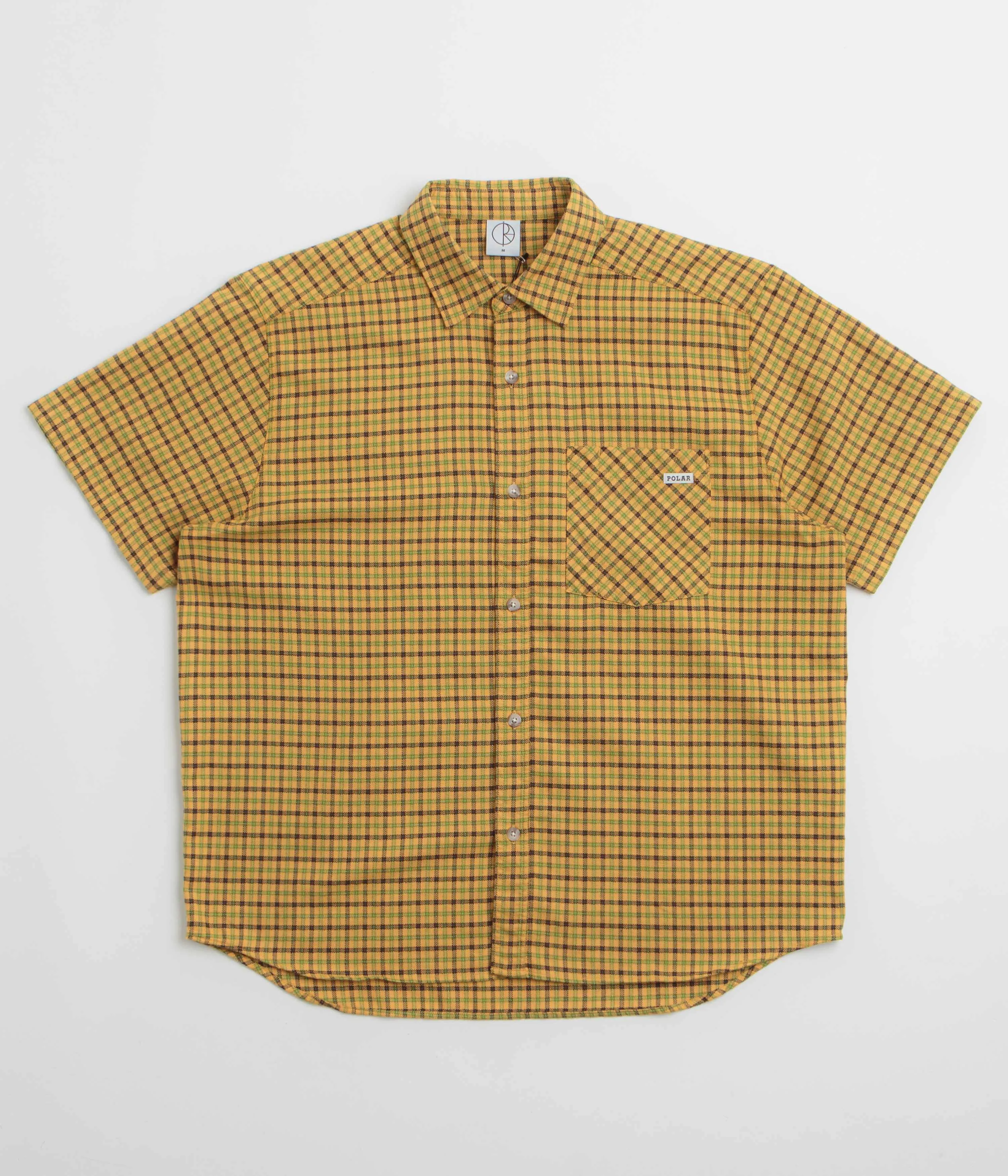 Polar Mitchell Shirt - Yellow Embellished Neckline