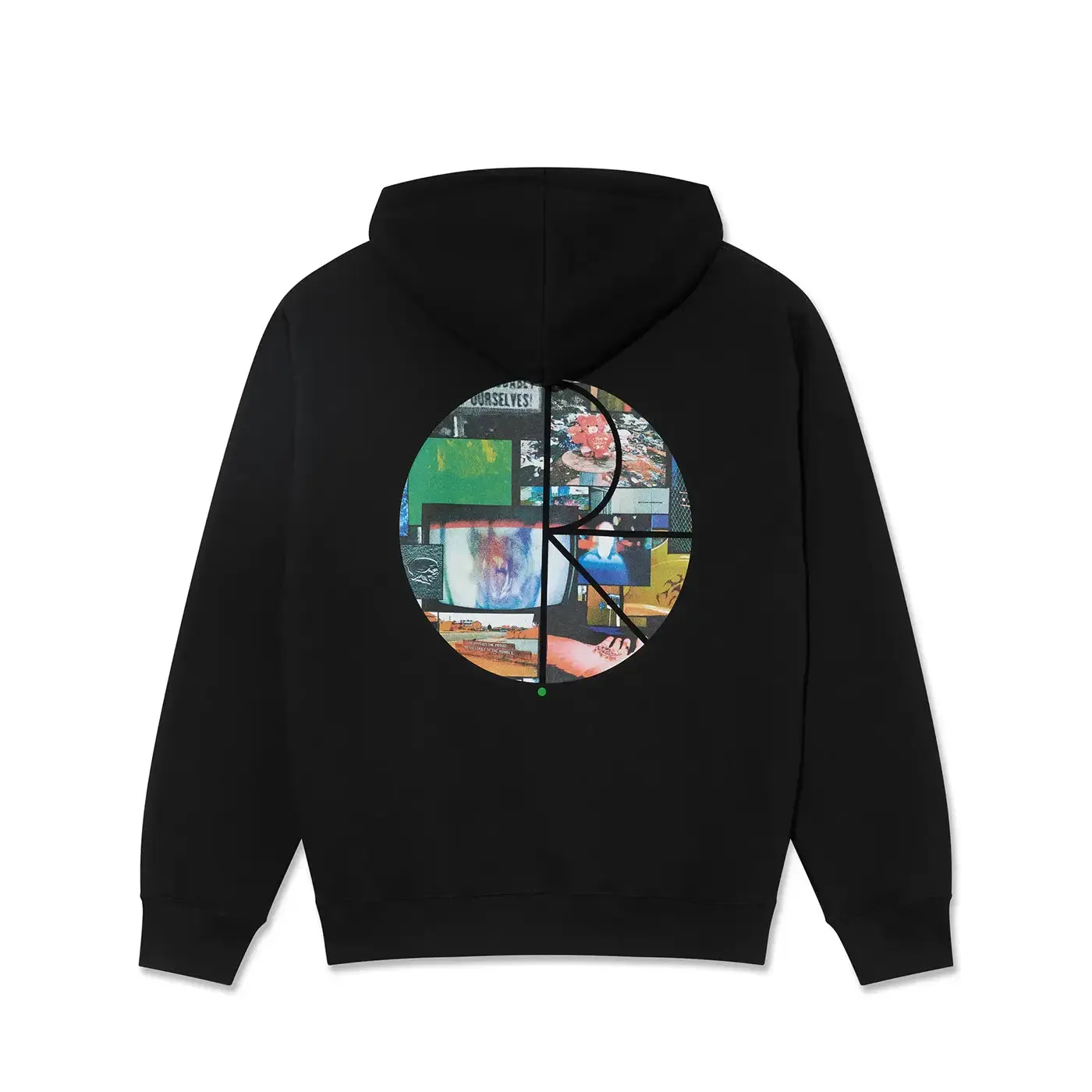 Peacock like Polar Skate Co Dave Fill Logo Ourselves Collage Hoodie - Black