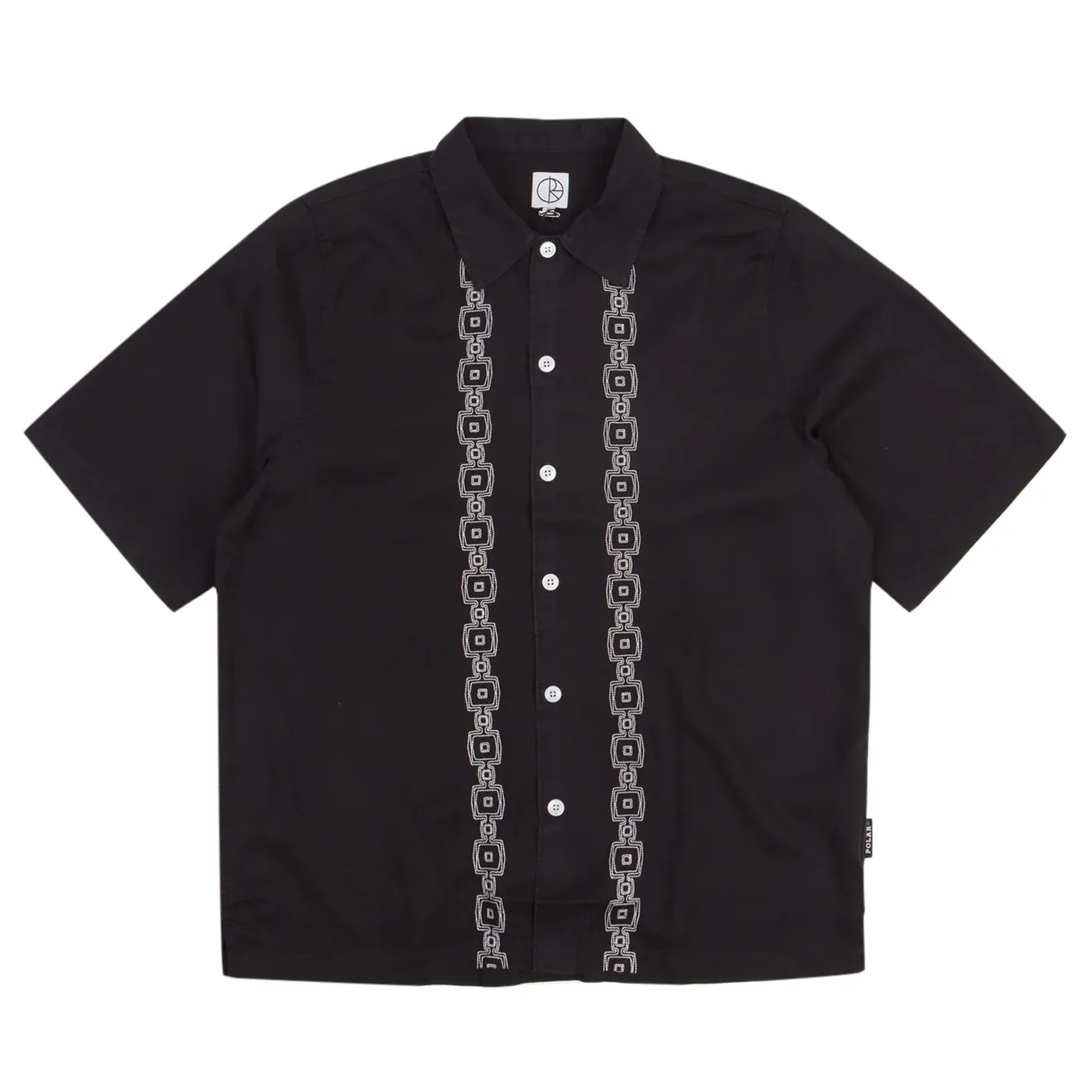 Polar Skate Co Double P Bowling Shirt - Black / White birthday party Party Ready