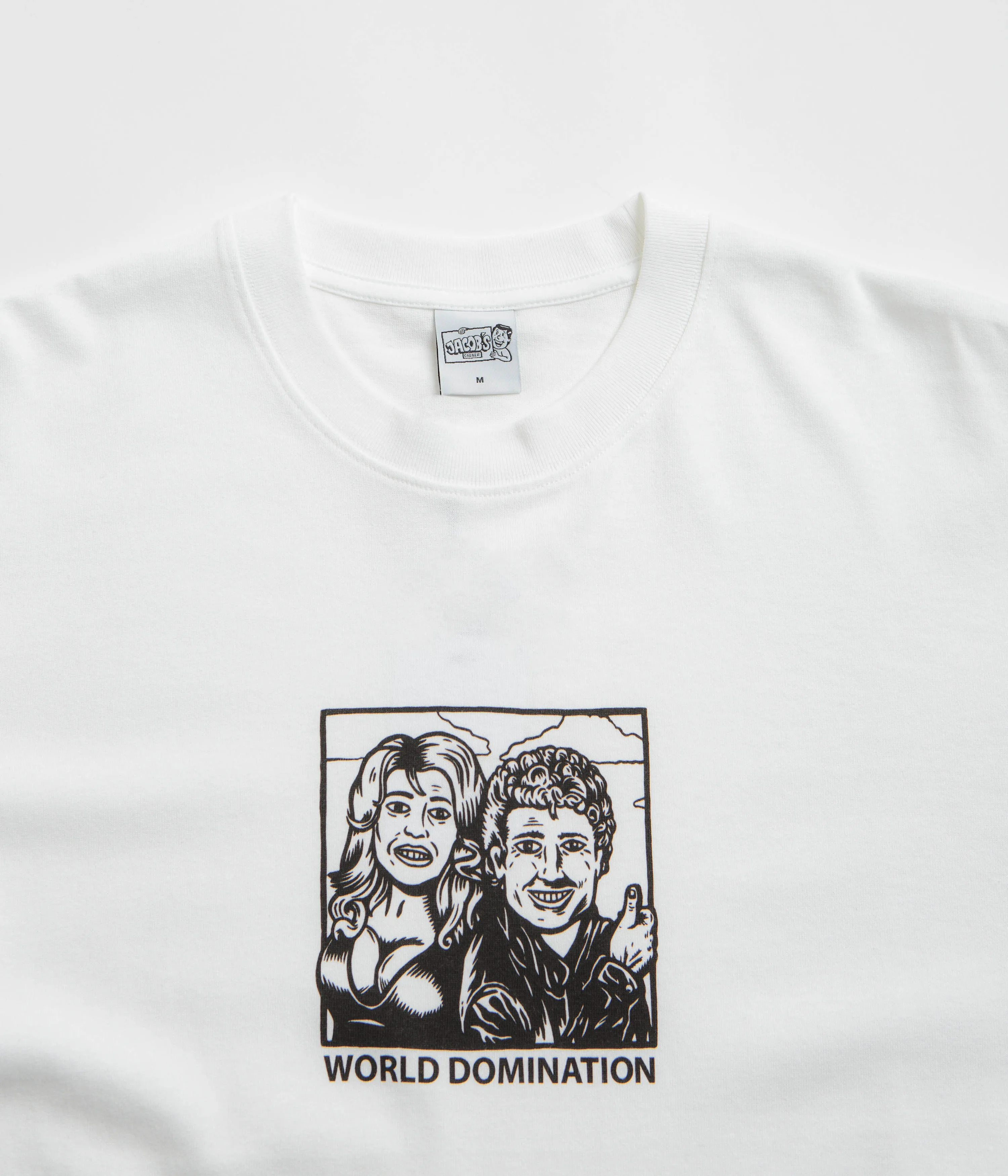 Polar World Domination T-Shirt - White / Black / White Retro Prints