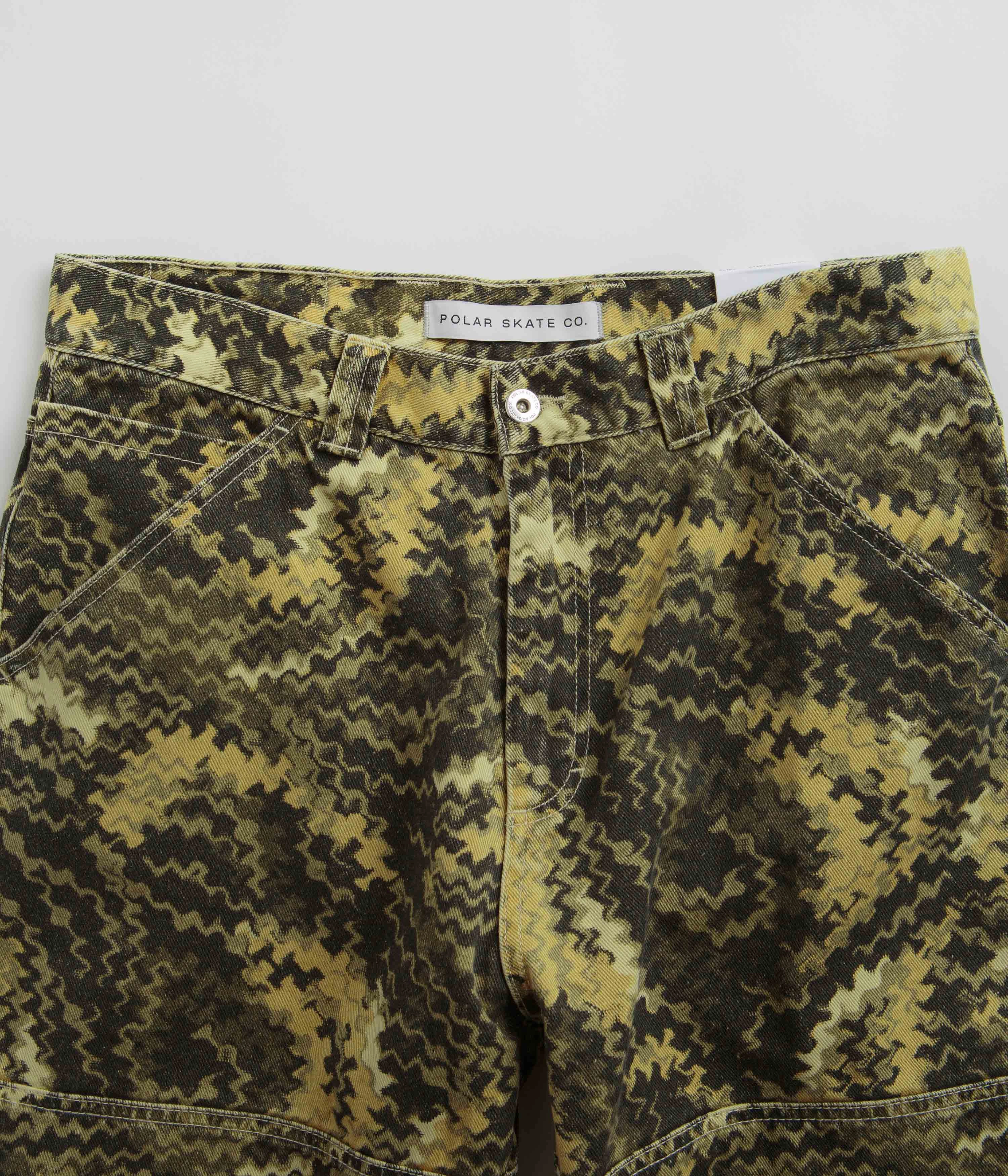 Abrasion Resistant Surface Polar 93 Camo Work Pants - Green