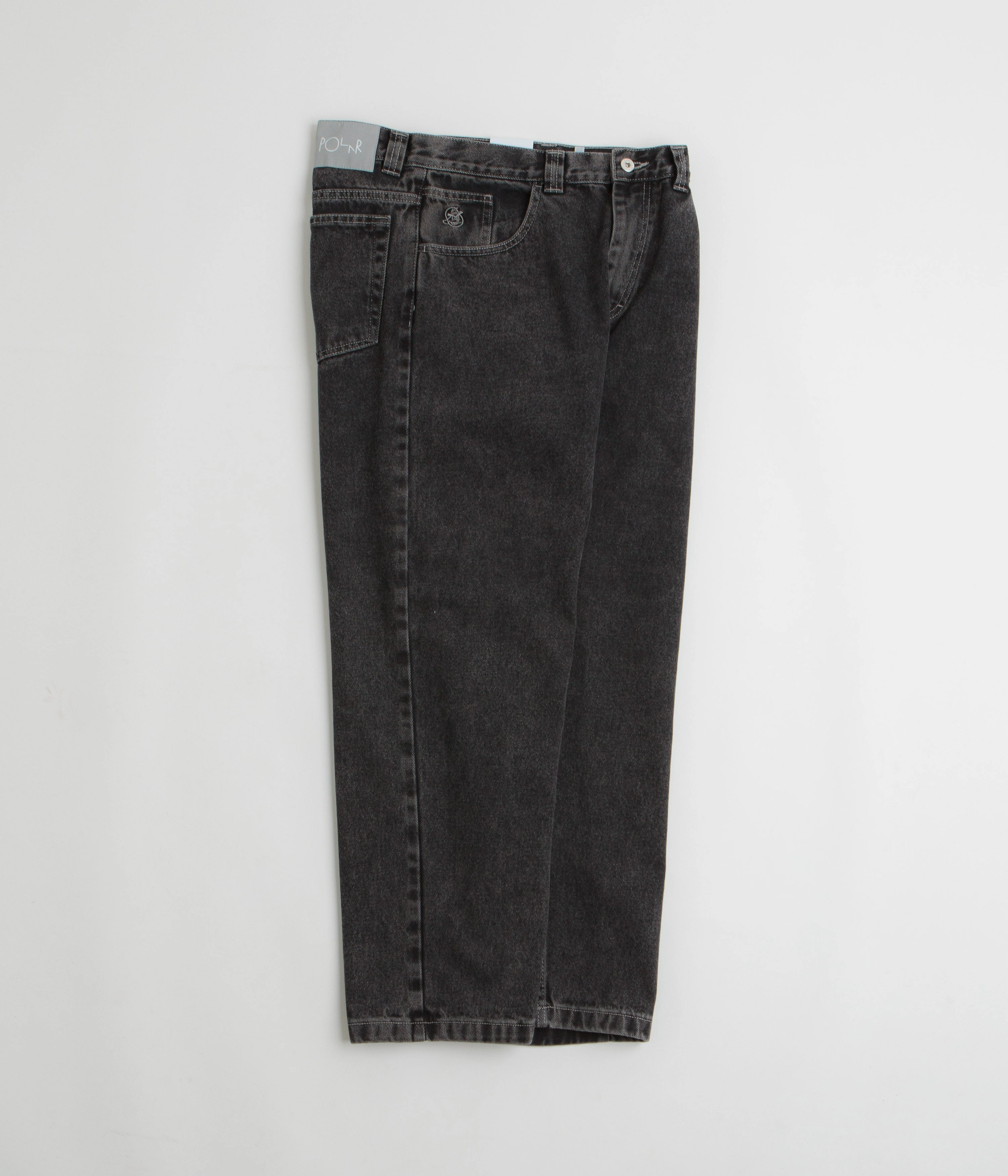 Tear Resistant Design Adjustable Fit Polar 93 Jeans - Silver Black