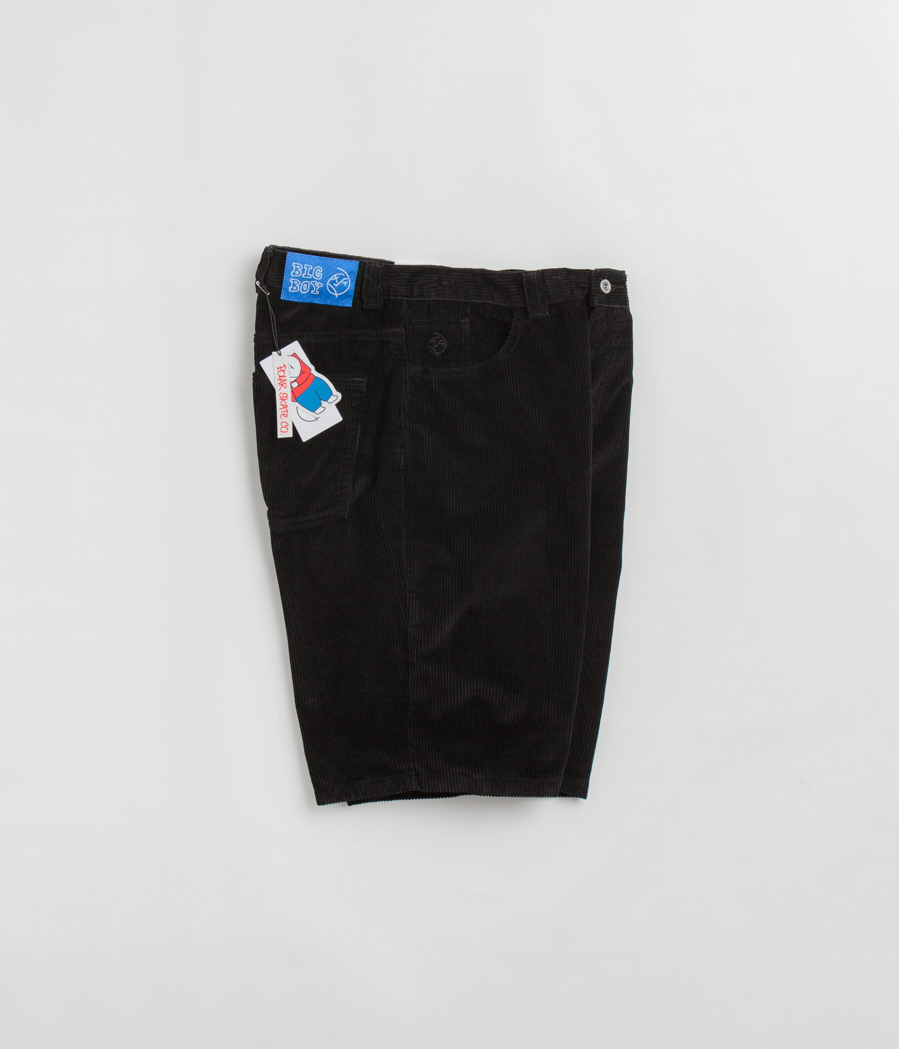 Polar Big Boy Cord Shorts - Black high - rise