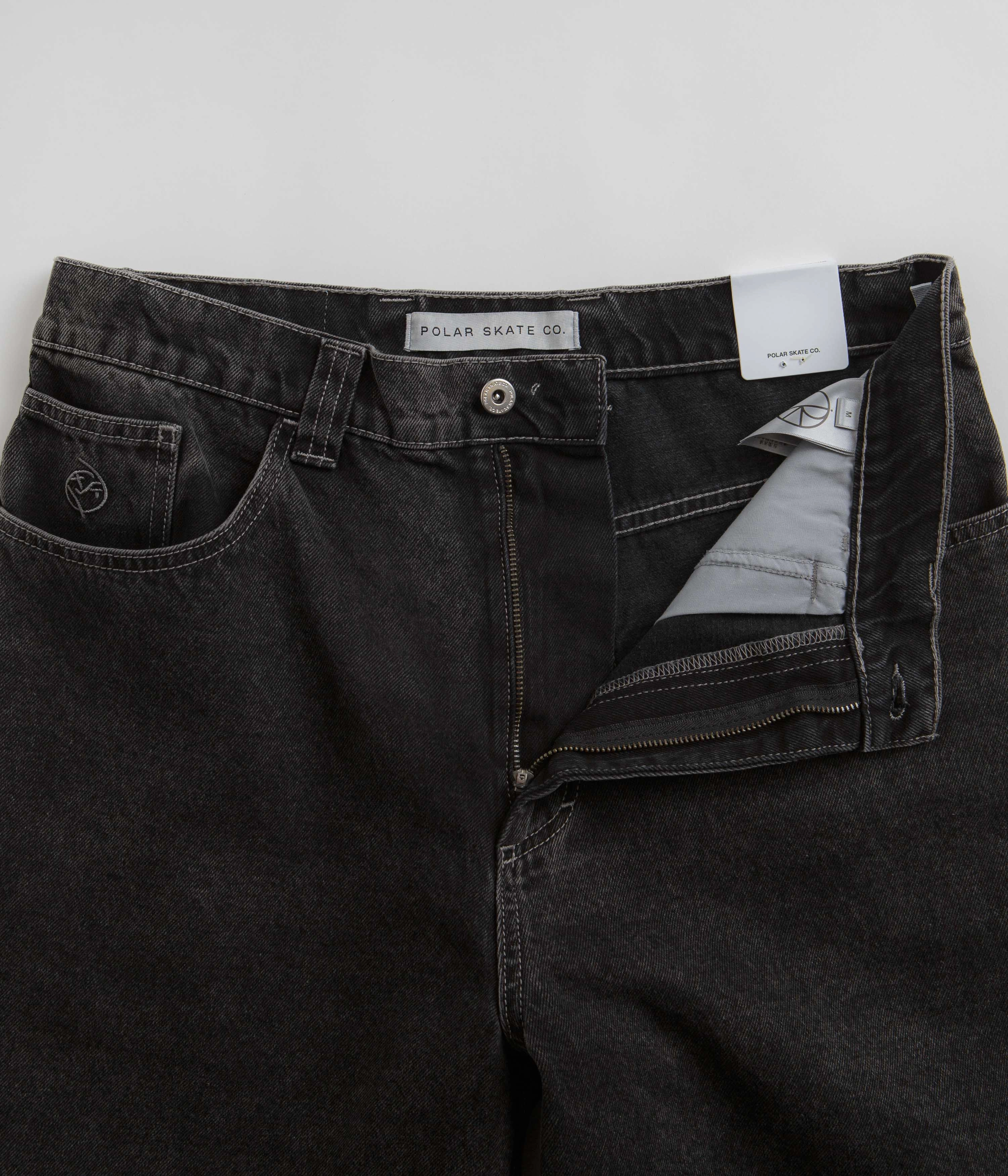 Polar Big Boy Jeans - Silver Black HighDensityWeave High Rise Design