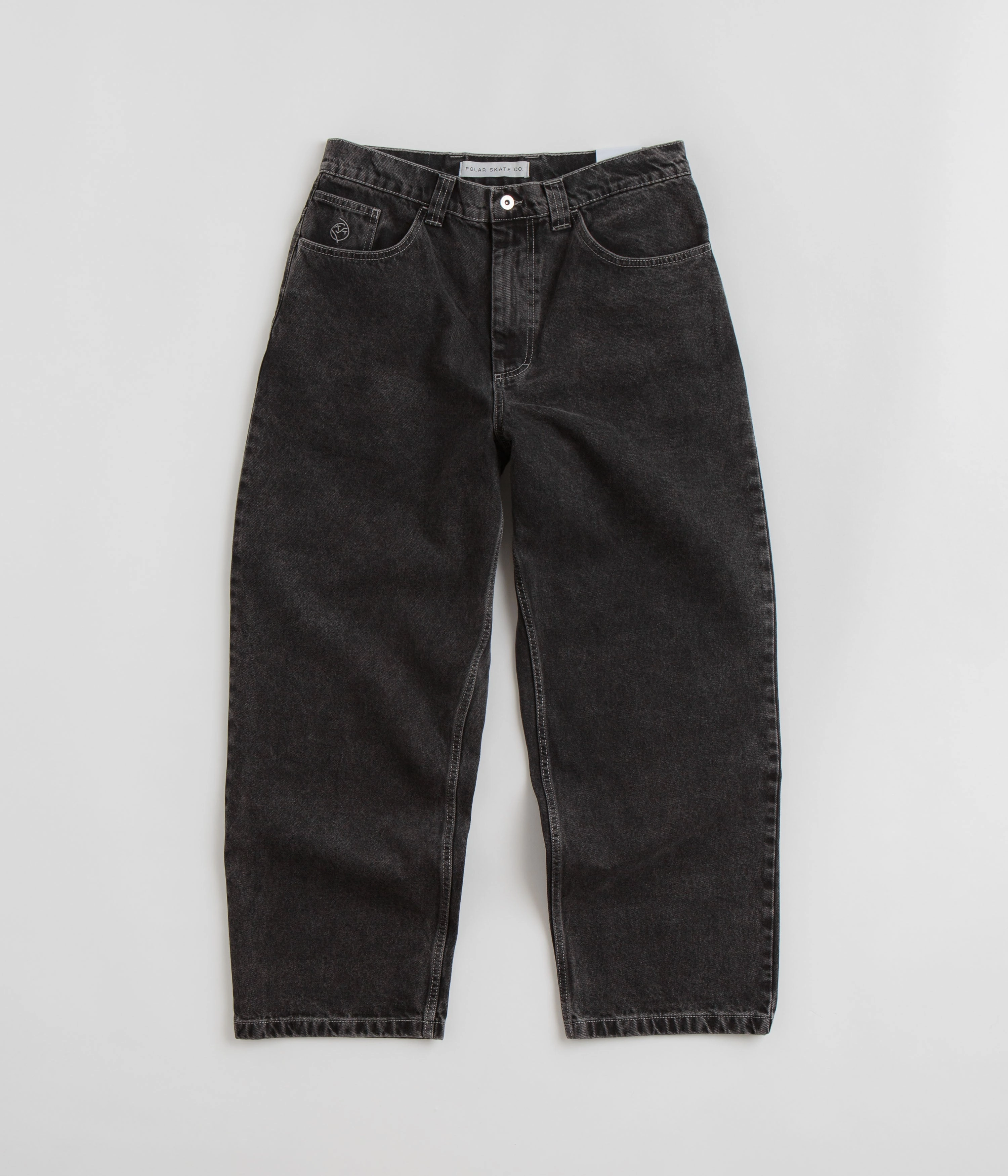Anti Slip Waistband Polar Big Boy Jeans - Silver Black