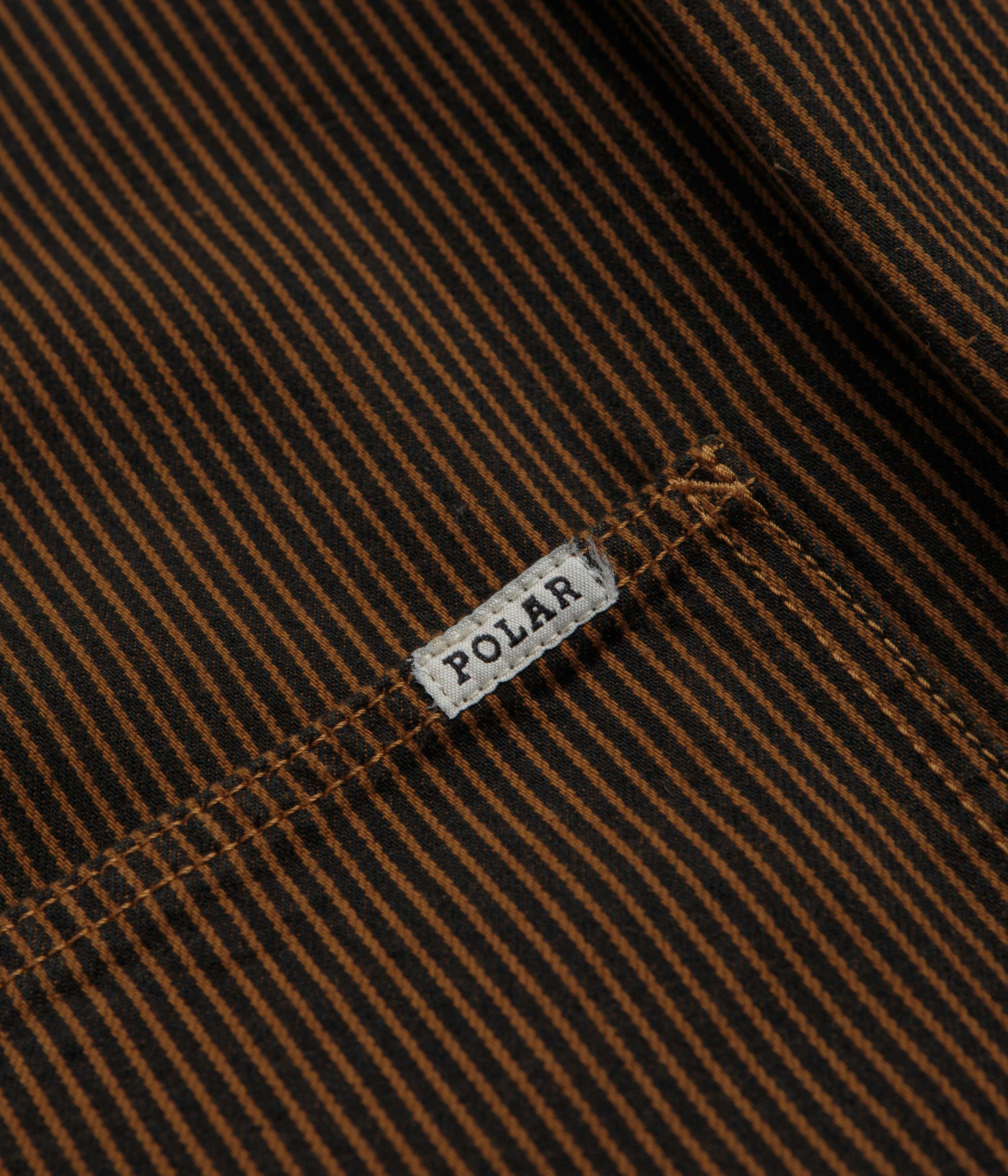 Polar Hickory Stripe Ezra Jacket - Rust Stylish Warmth Skate
