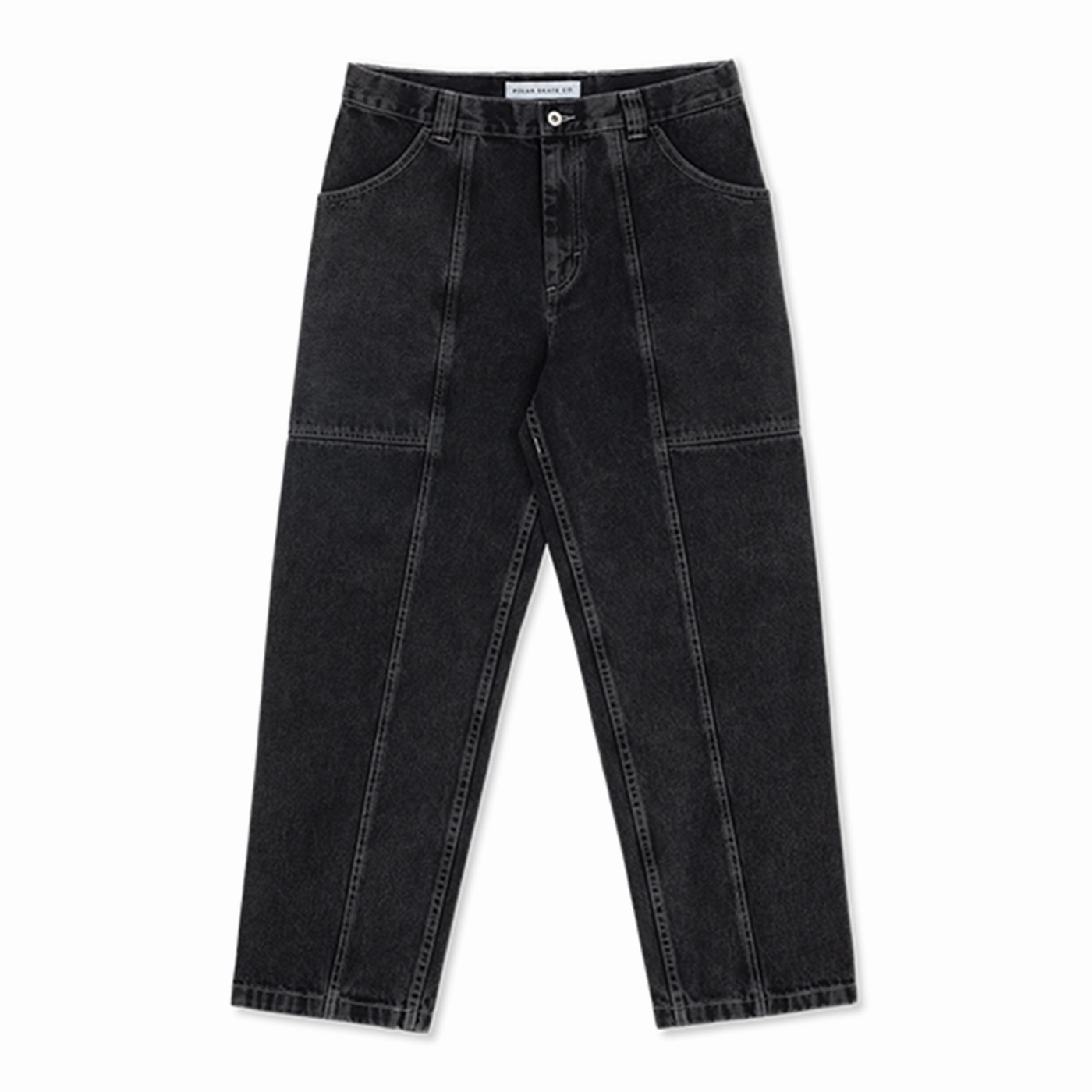 Autumn Days Parent Style Timeless casual Polar Skate Co Jiro Pants - Silver Black denim