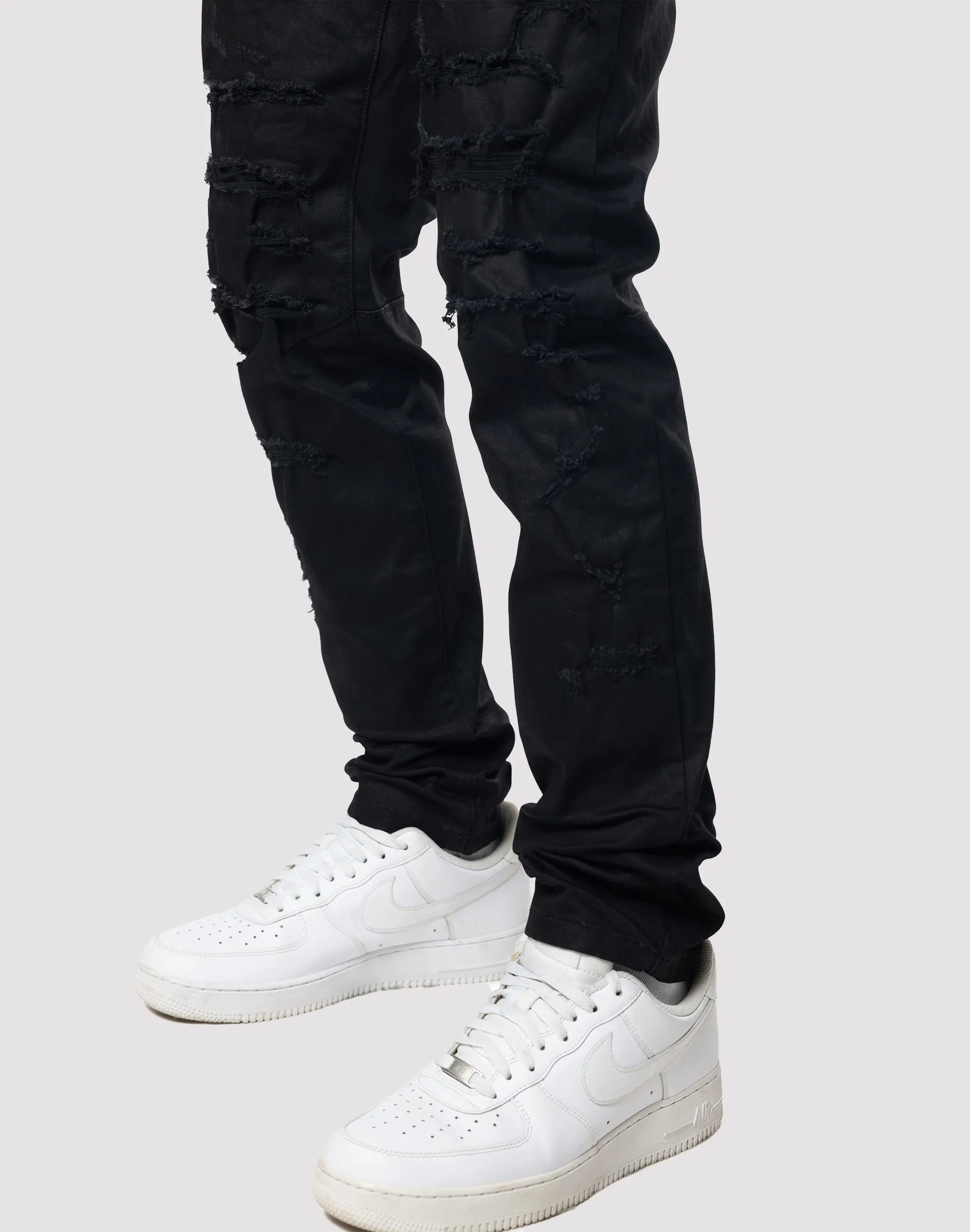 Handmade Glow Grindhouse Heavy Rip N Repair Jet Jeans
