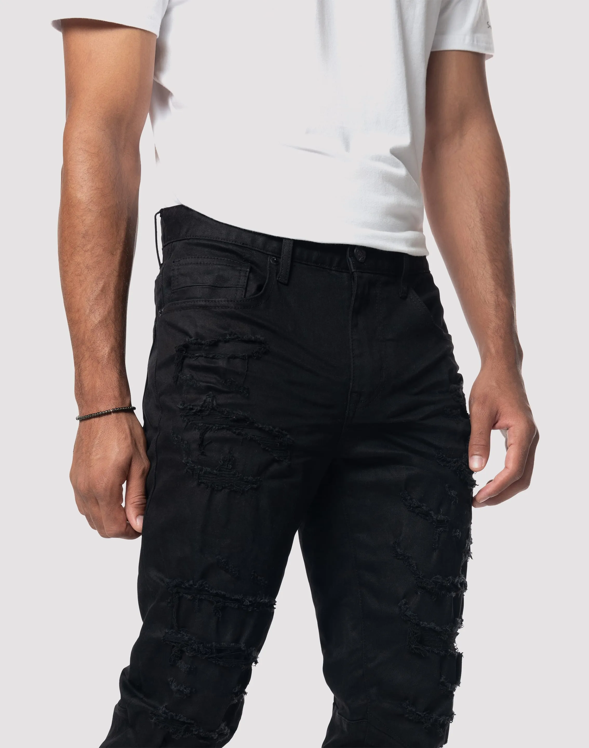 Semi Formal Grindhouse Heavy Rip N Repair Jet Jeans