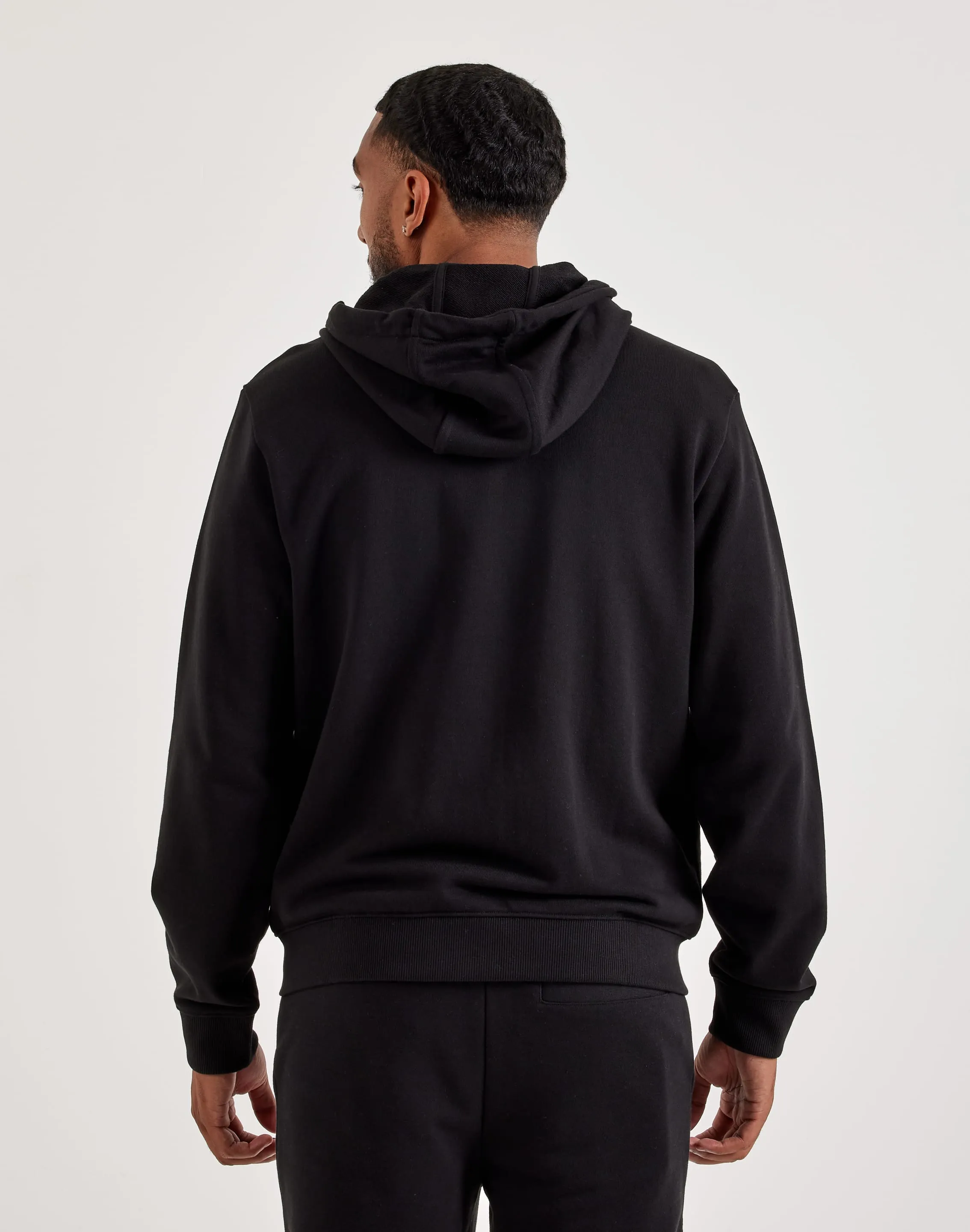 BreathableLining Desk Style Hugo Daple Box Logo Full-Zip Fleece Hoodie