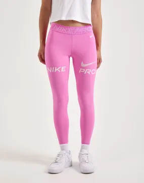 Pure Cotton ReflectiveTrimDetails Nike Pro Mid-Rise Graphic Leggings