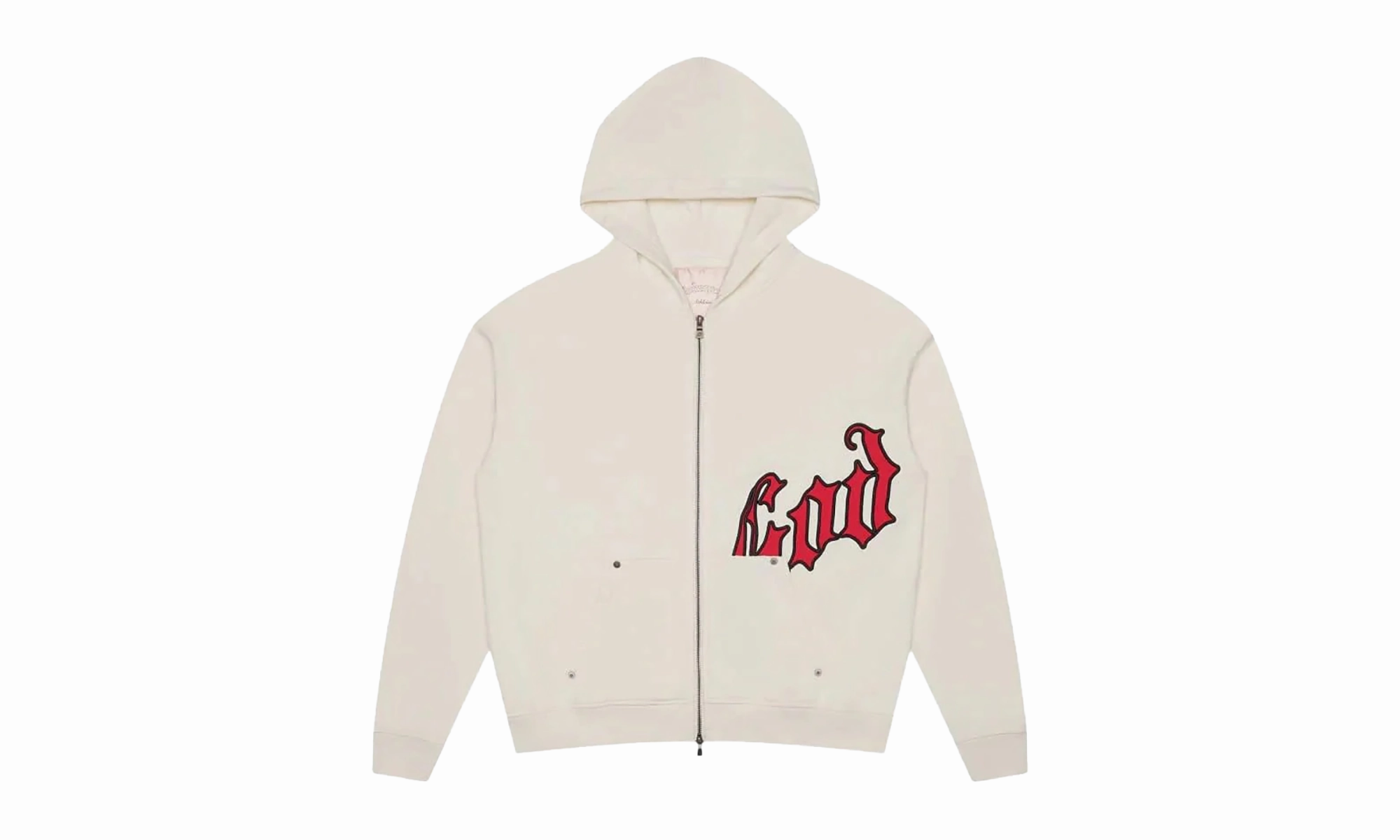 OG Logo V2 Hoodie "Bone / Red" RecycledPolyester Free Shape