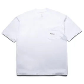 Politics Alt Logo Pocket Tee - White humid environment modern hem