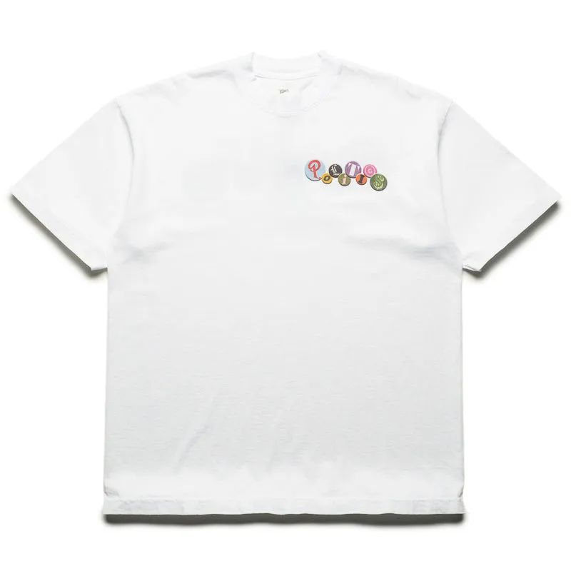 Politics Buttons Tee - White tiers