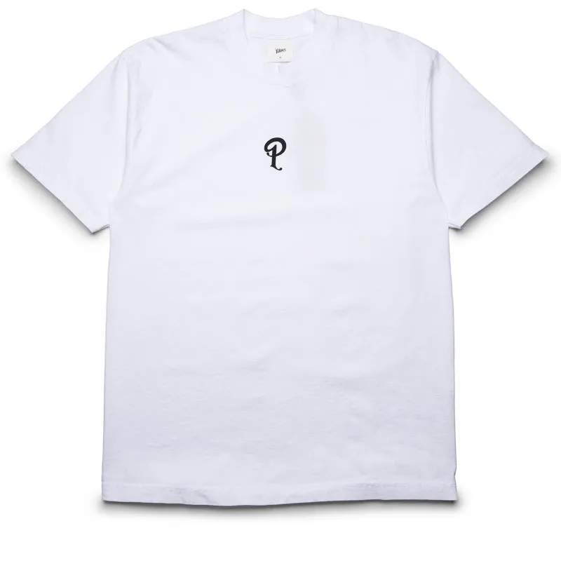 Politics Center P Logo Tee - White exhibition venue