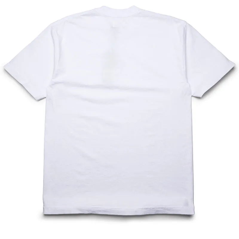 Politics Center P Logo Tee - White Compact Knit Structure
