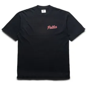 Adjustable Waist Politics Chrome Tee - Black