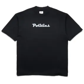 Politics Decal Tee - Black trendy details Minimalist