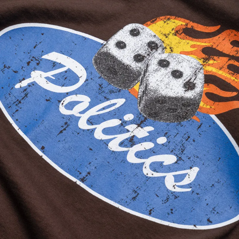 Above knee In-demand Politics Flame Tee - Chocolate