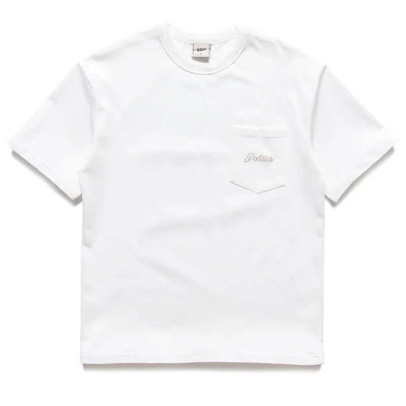 Politics Pocket Tee - Creme High End Designer
