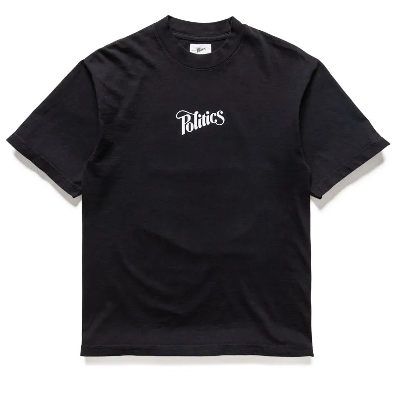 checkered pattern Politics Runtz In Space Tee - Black