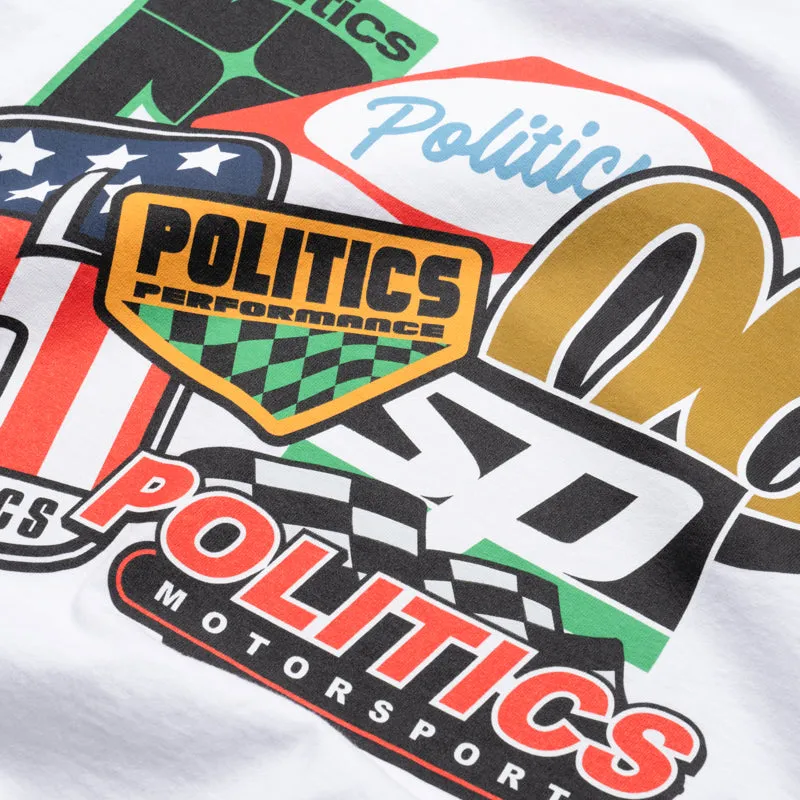 Adjustable Politics Sponsor Tee - White