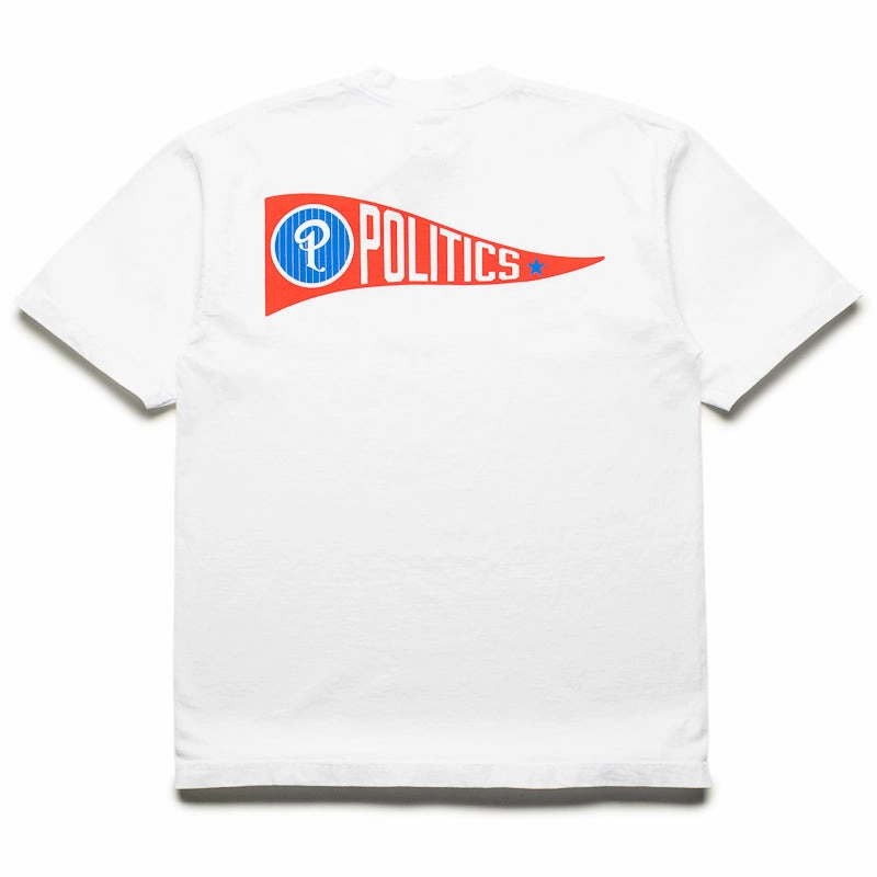 Fair trade label Politics Pennant Tee - White