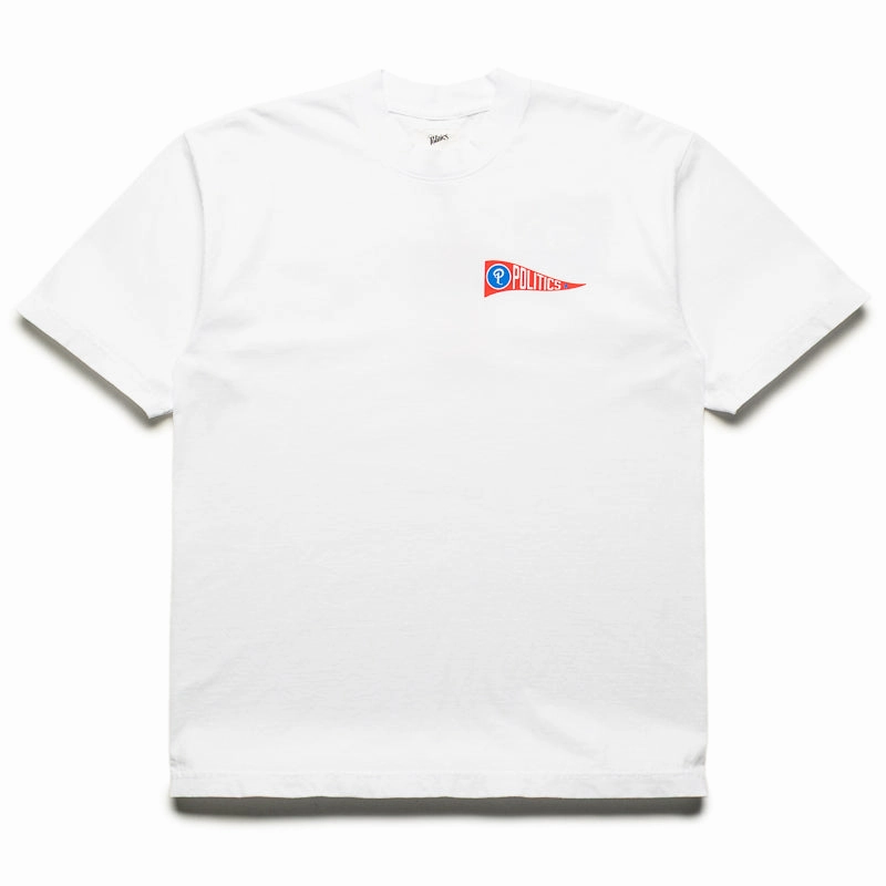 Politics Pennant Tee - White Supermarket