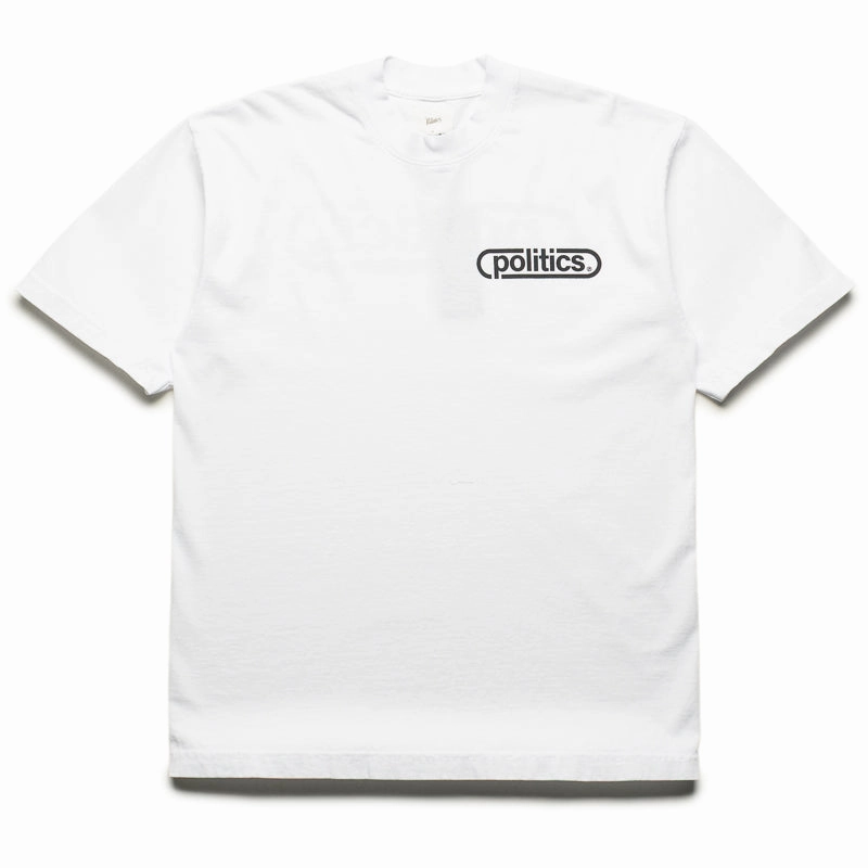 Politics Shop Tee - White High End Cold Climate