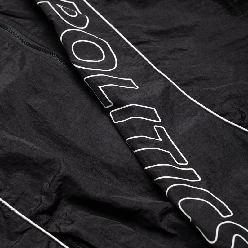 Taped Edges Work Layer Politics Track Jacket - Black