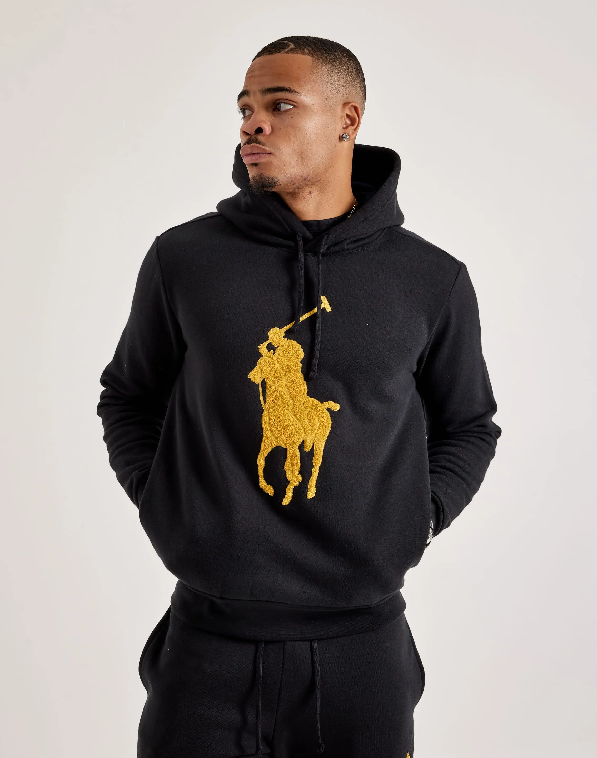 Polo Ralph Lauren Chenille Big Pony Hoodie Camera Glow Collapsible Hood