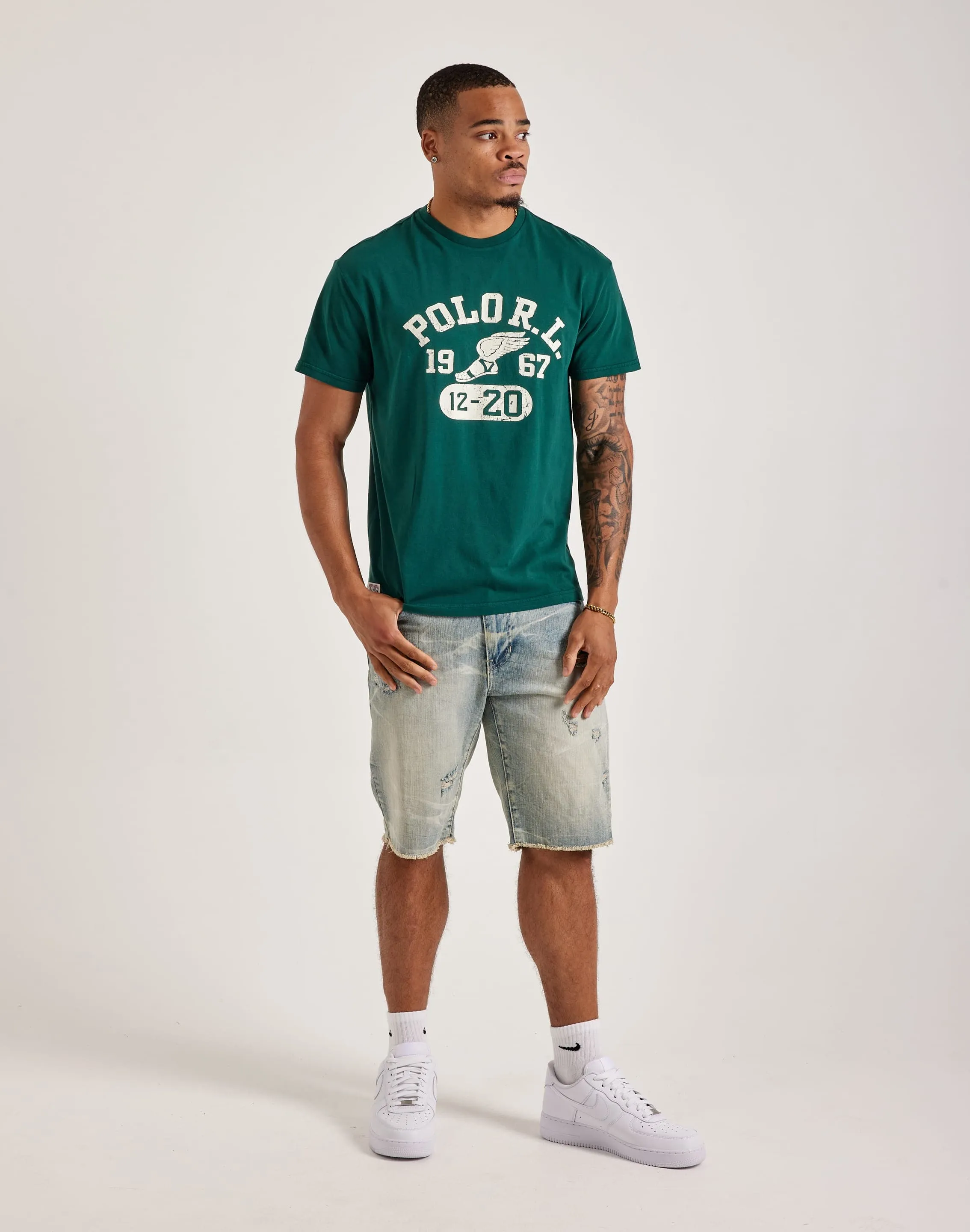 Polo Ralph Lauren Classic Fit Jersey Graphic Tee Adjustable Waistbands