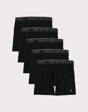 Polo Ralph Lauren Classic-Fit Microfiber Boxers 5-Pack TemperatureRegulatingLining Teacher Chic