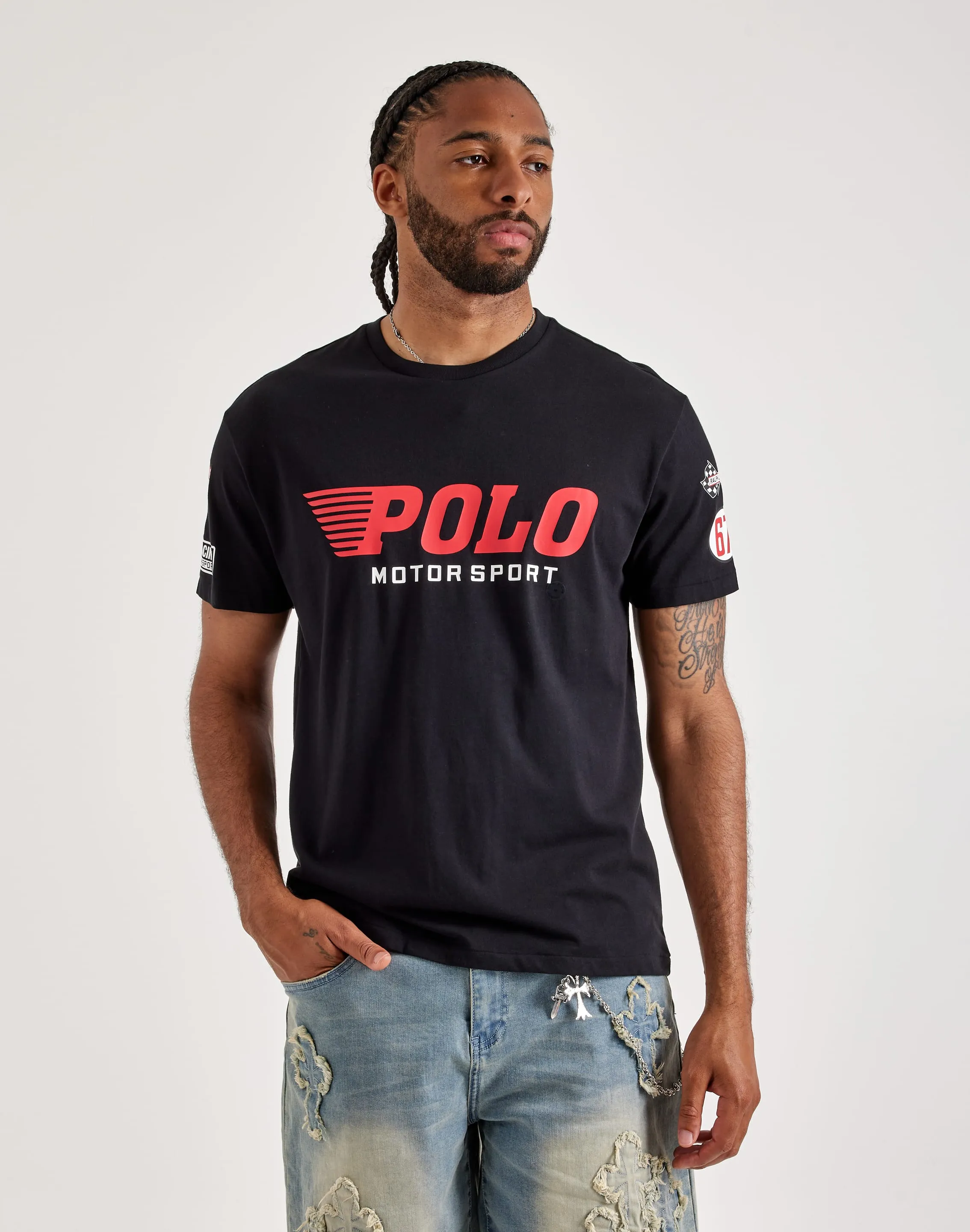 Magnetic Closure Student Cool Polo Ralph Lauren Motorsport Tee