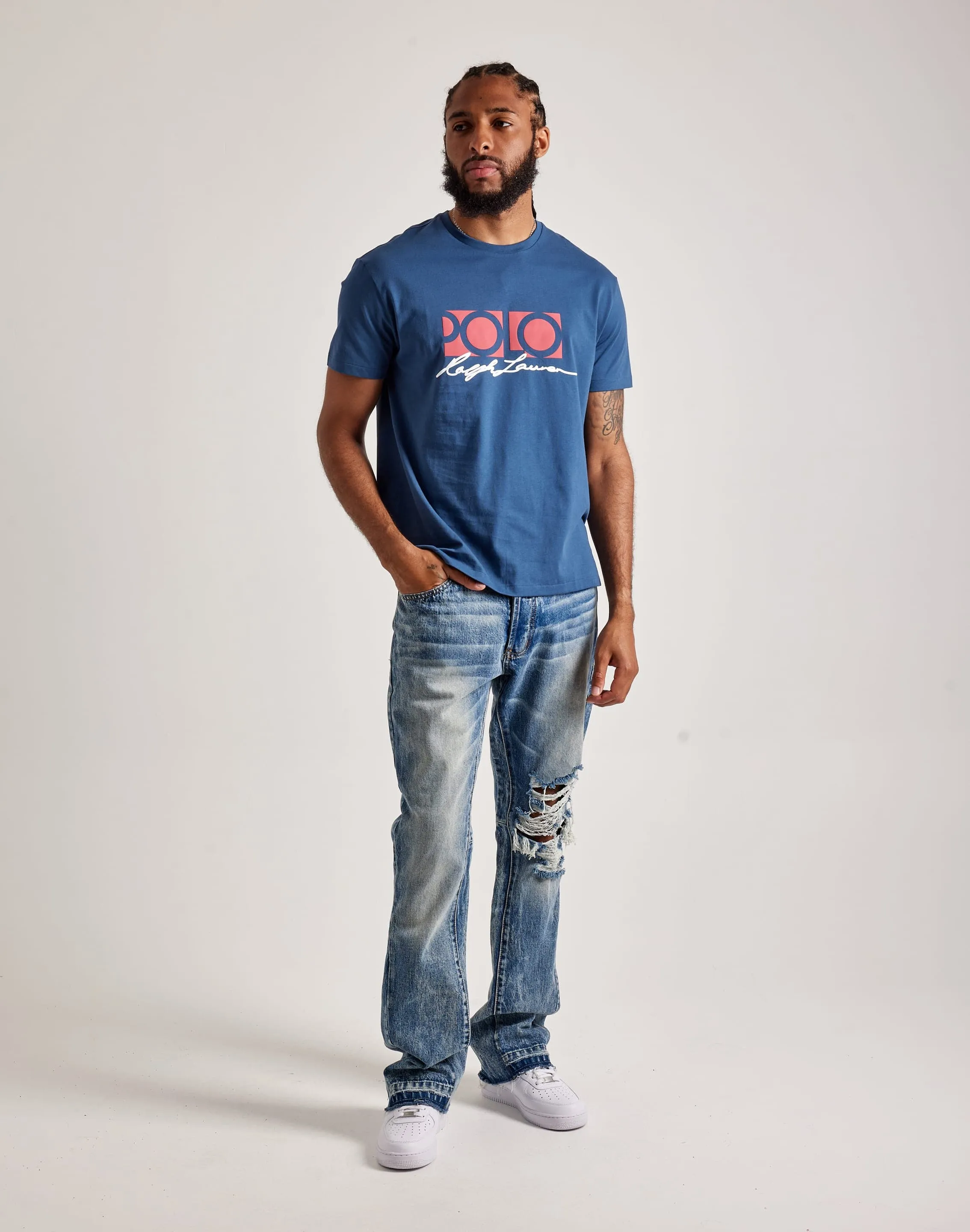 Downtown Cool ReinforcedStitching Polo Ralph Lauren Script Tee