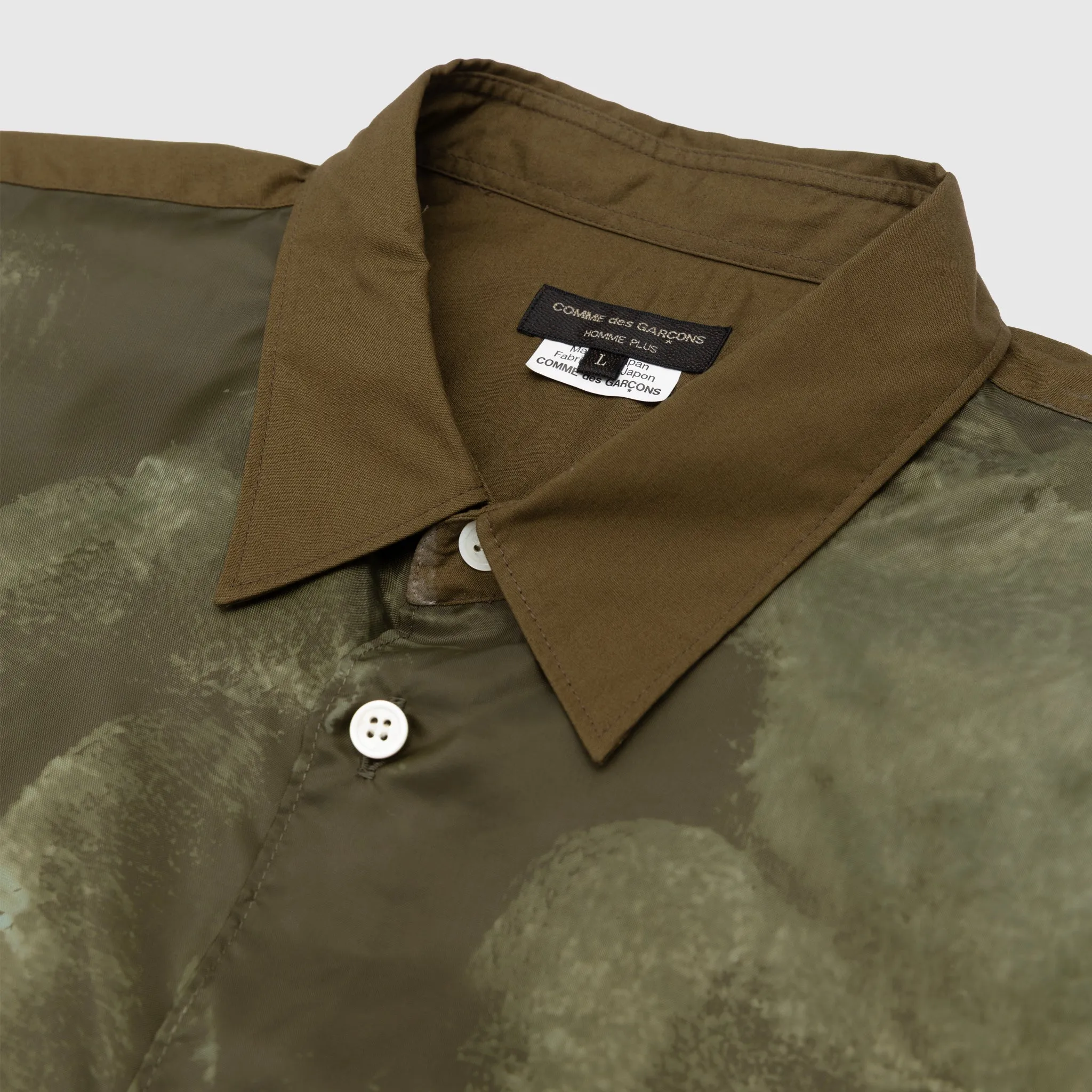 POLYESTER TAFFETA x COTTON BROAD GARMENT SHIRT Soft Stretch Collar