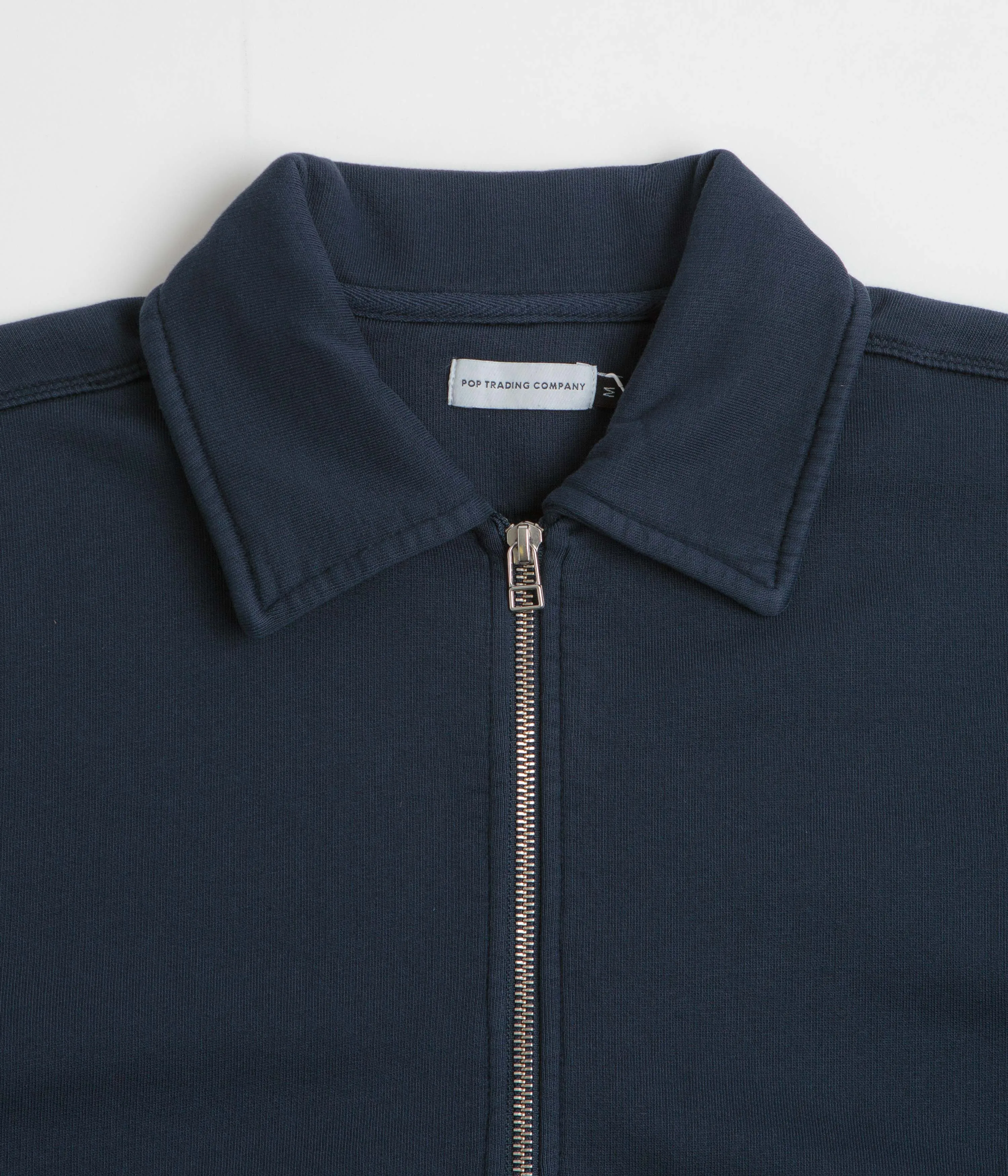 Pop Trading Company 1/2 Zip Sweatshirt - Navy Hooded