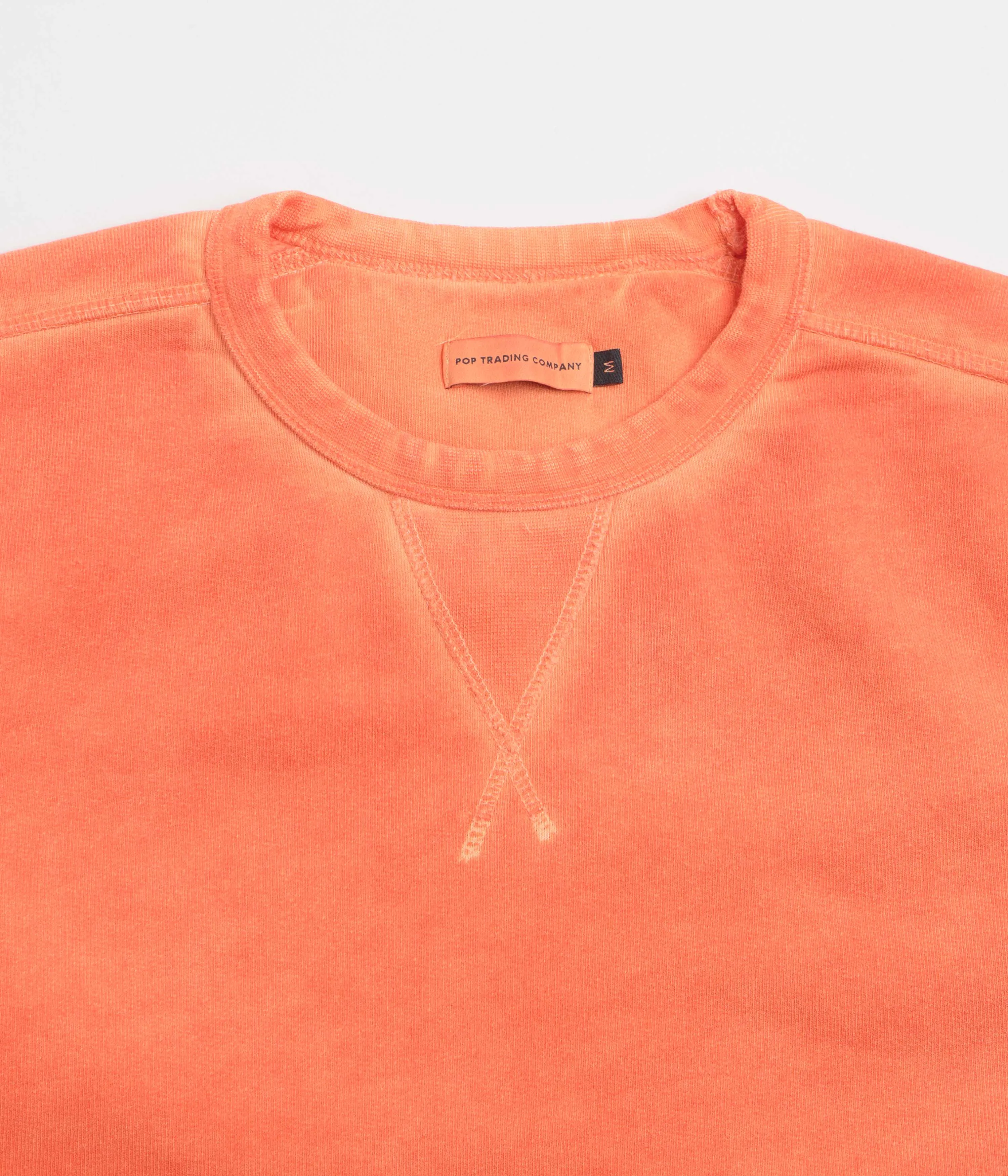 product exchange policy Office Wear Pop Trading Company Logo Crewneck Sweatshirt - Island Poppy