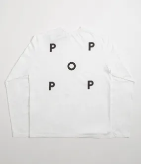 outdoor venue Wrinkle-Resistant Pop Trading Company Logo Long Sleeve T-Shirt - White / Black