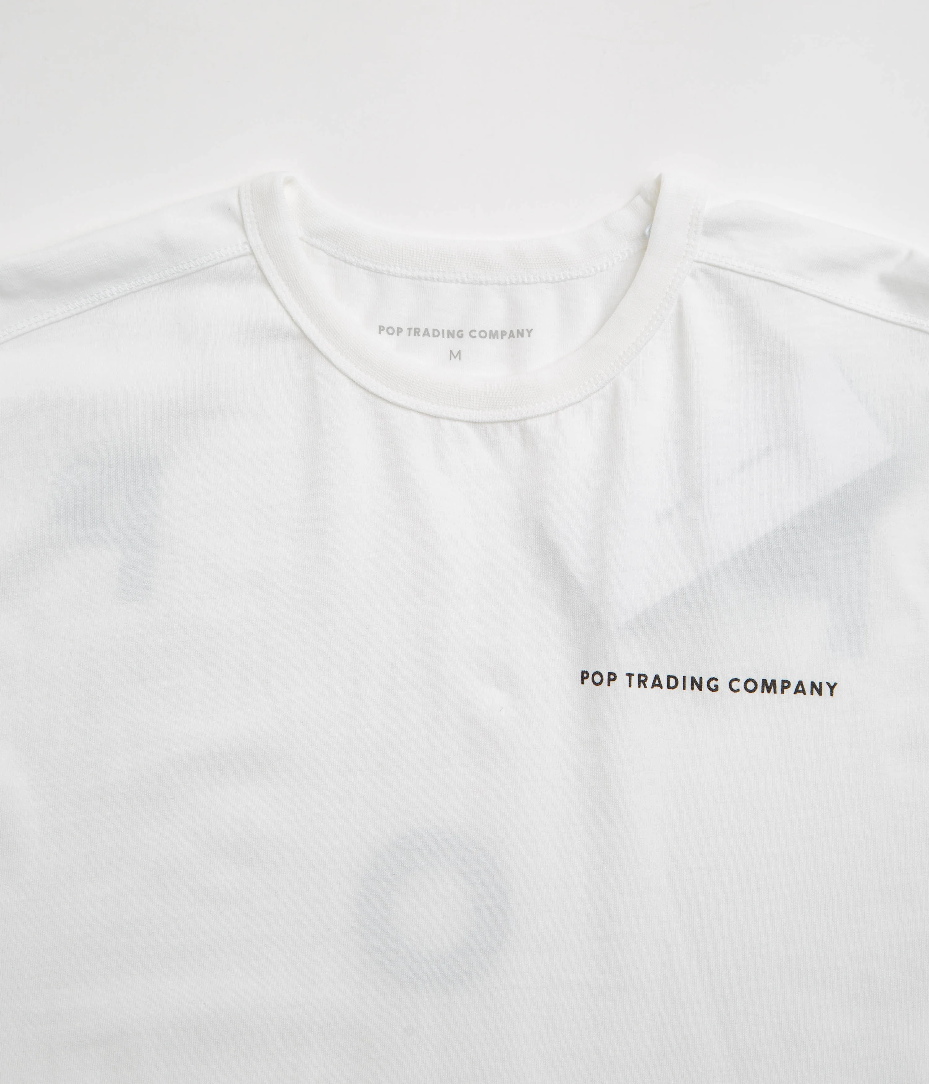 Pop Trading Company Logo Long Sleeve T-Shirt - White / Black tent event Scarves
