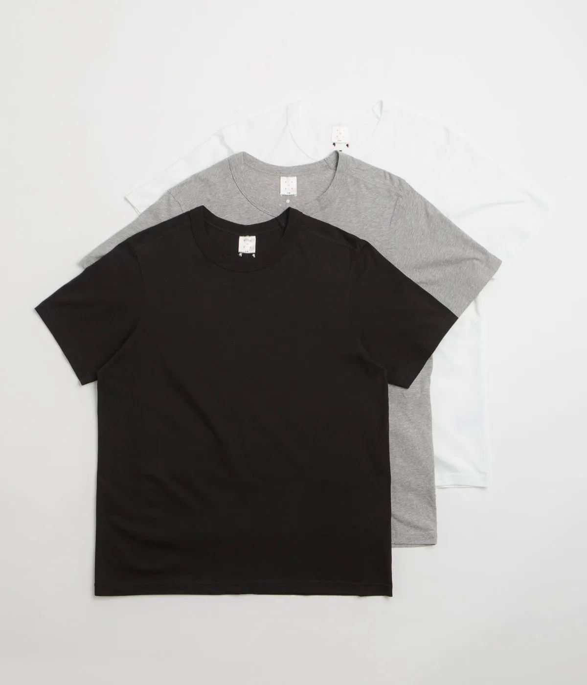 loafers Pop Trading Company Short Sleeve Undershirt (3 Pack) - White / Black / Grey