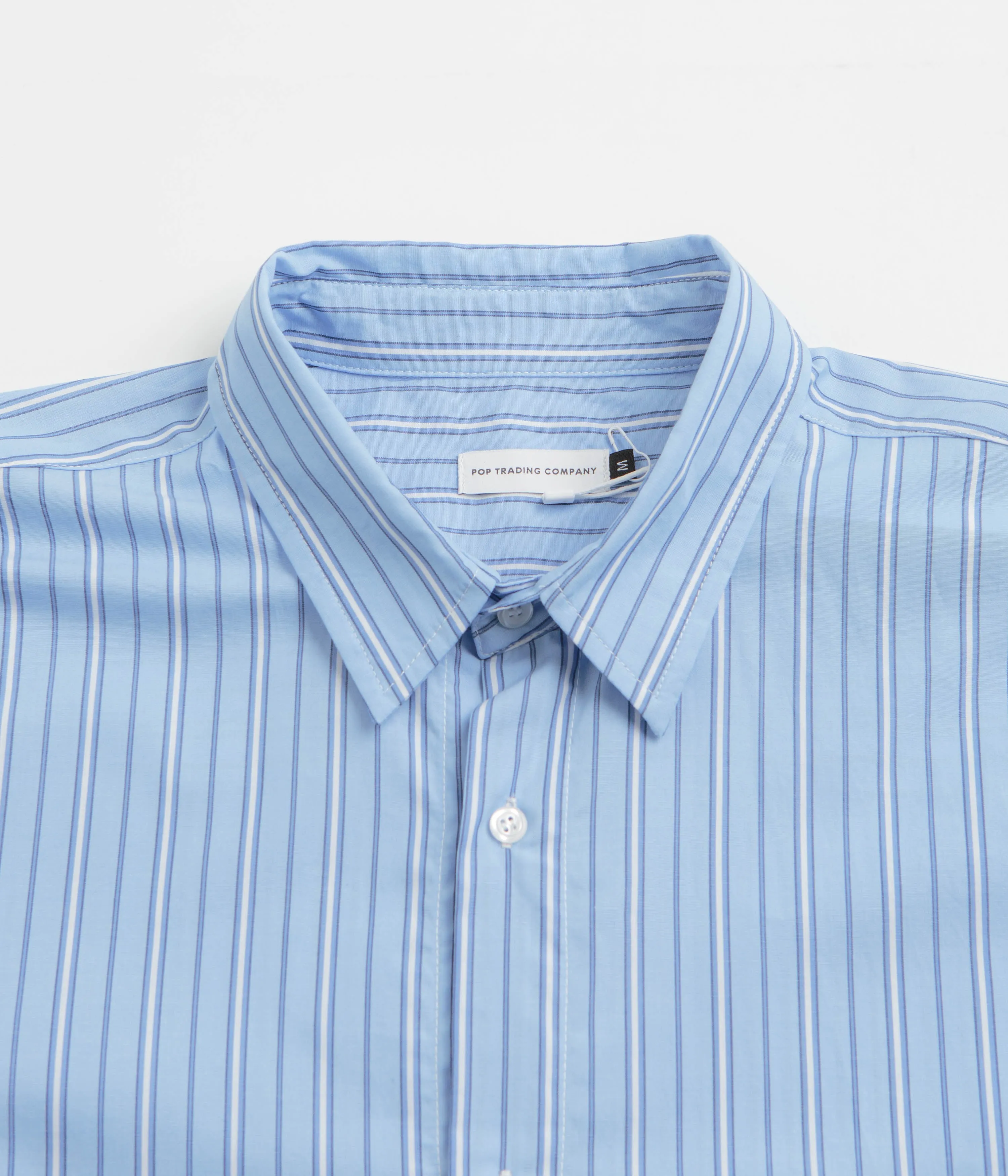 Thermoregulating Layer Night Out Pop Trading Company Striped Logo Shirt - Blue
