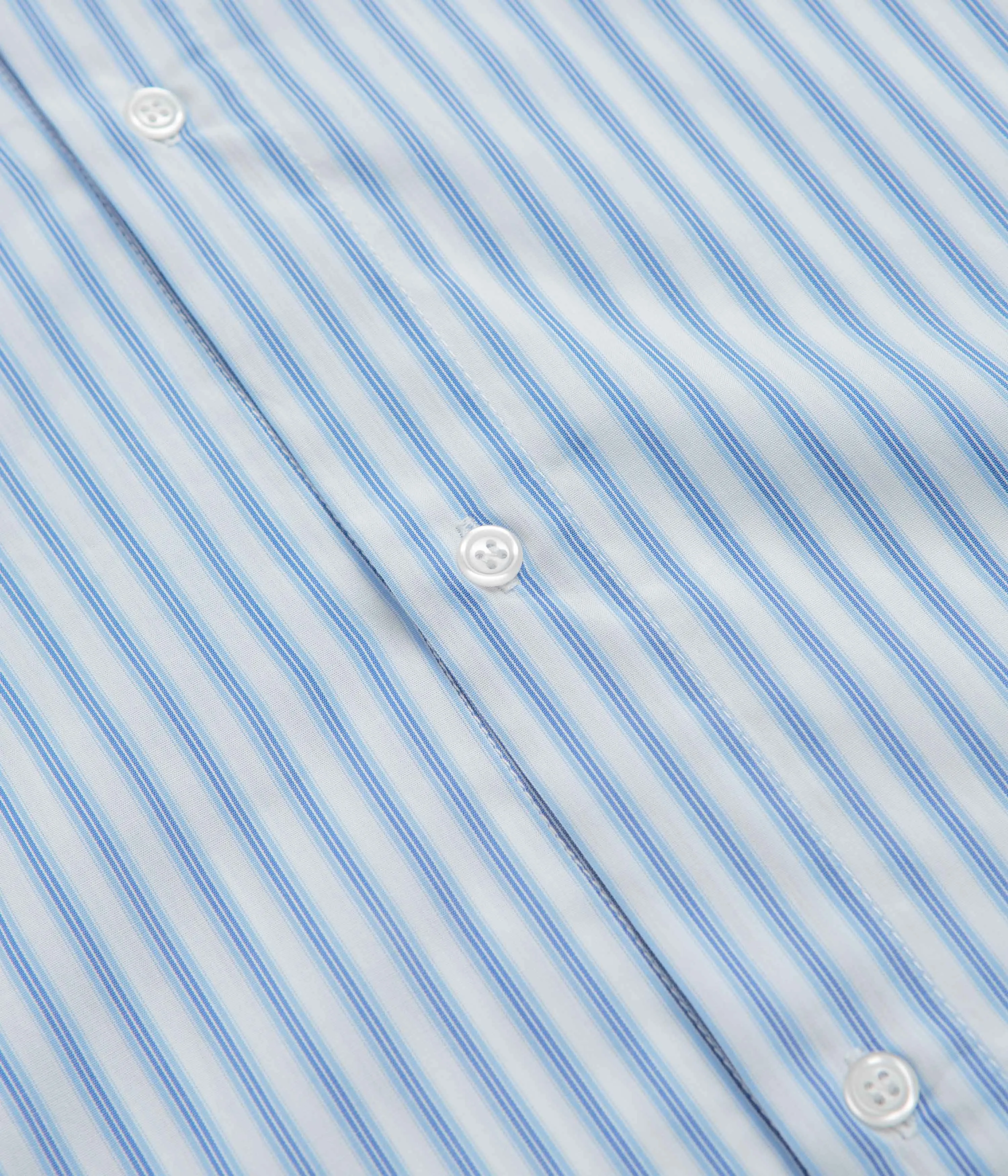 Pop Trading Company Striped Logo Shirt - White youth trend Clean Edge Trim