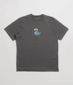 Lightweight texture Pop Trading Company Whale T-Shirt - Charcoal