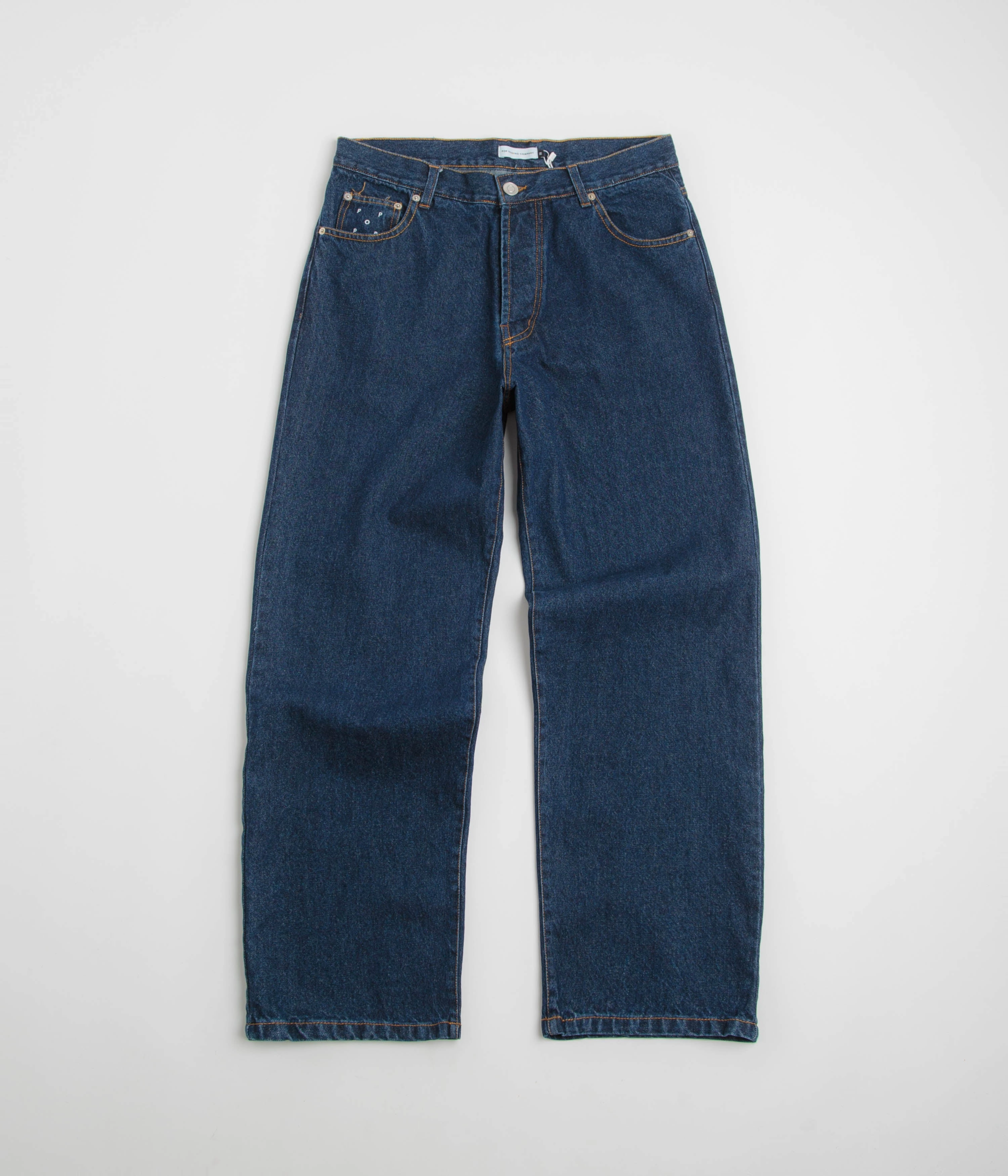 Pop Trading Company DRS Denim Pants - Rinsed Smart Style Contrast Trim