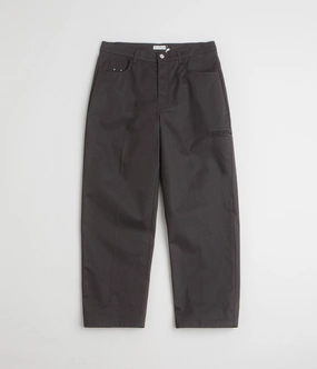 Pop Trading Company DRS Worker Pants - Anthracite HighRiseWaistband Travel Friendly